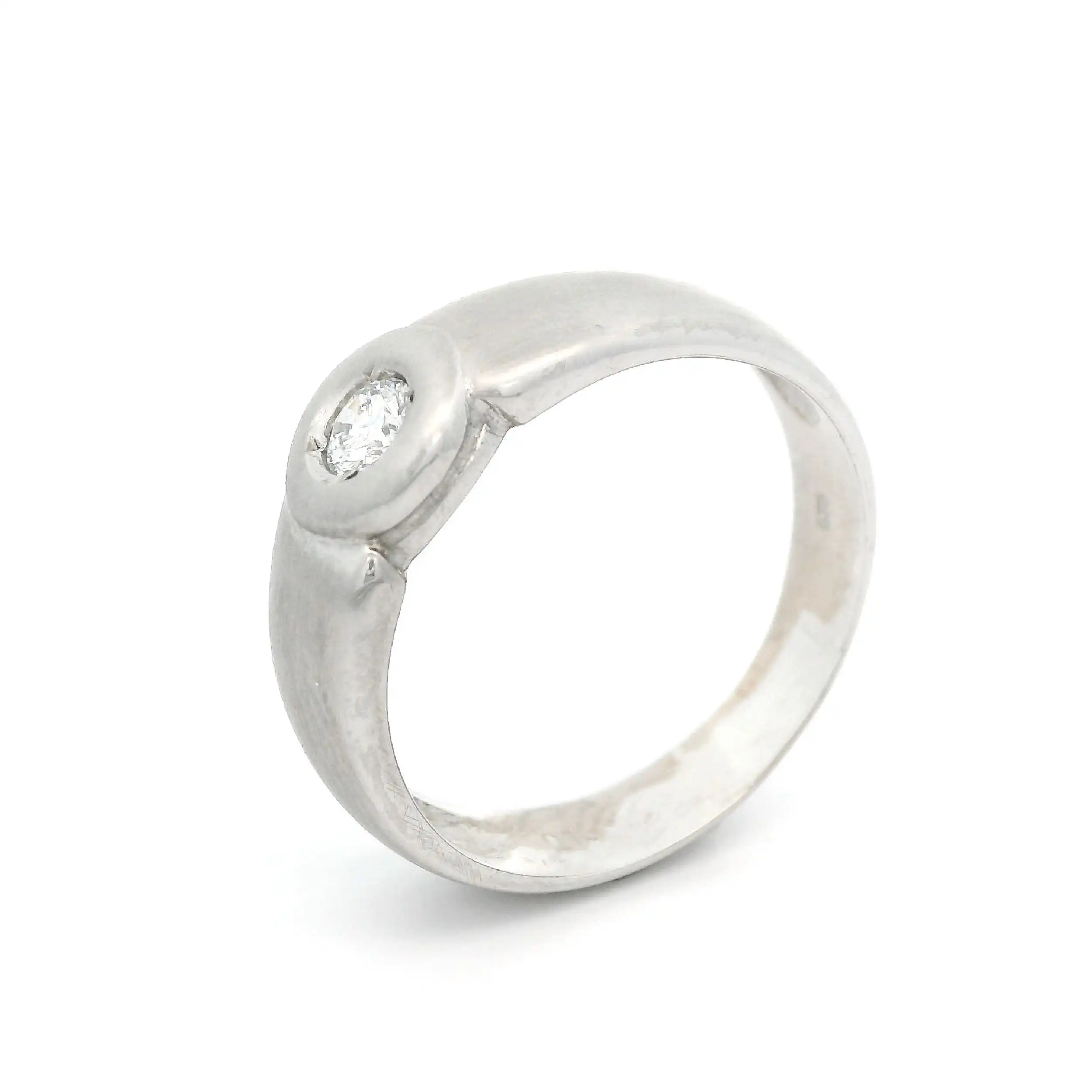 Ring Weißgold mit Brillant Ring Weißgold mit Brillant