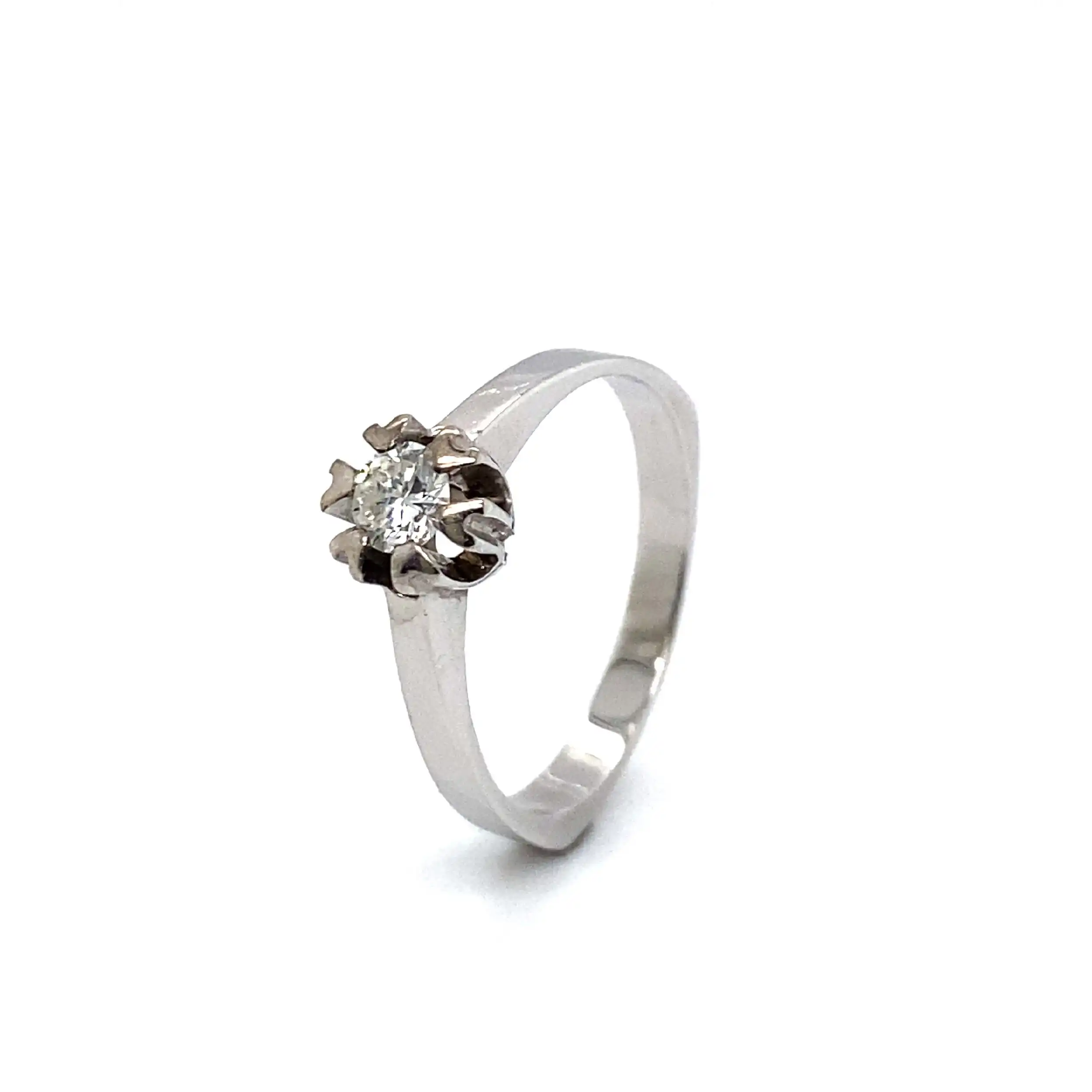 Ring Weißgold mit Solitär Brillant Ring Weißgold mit Solitär Brillant