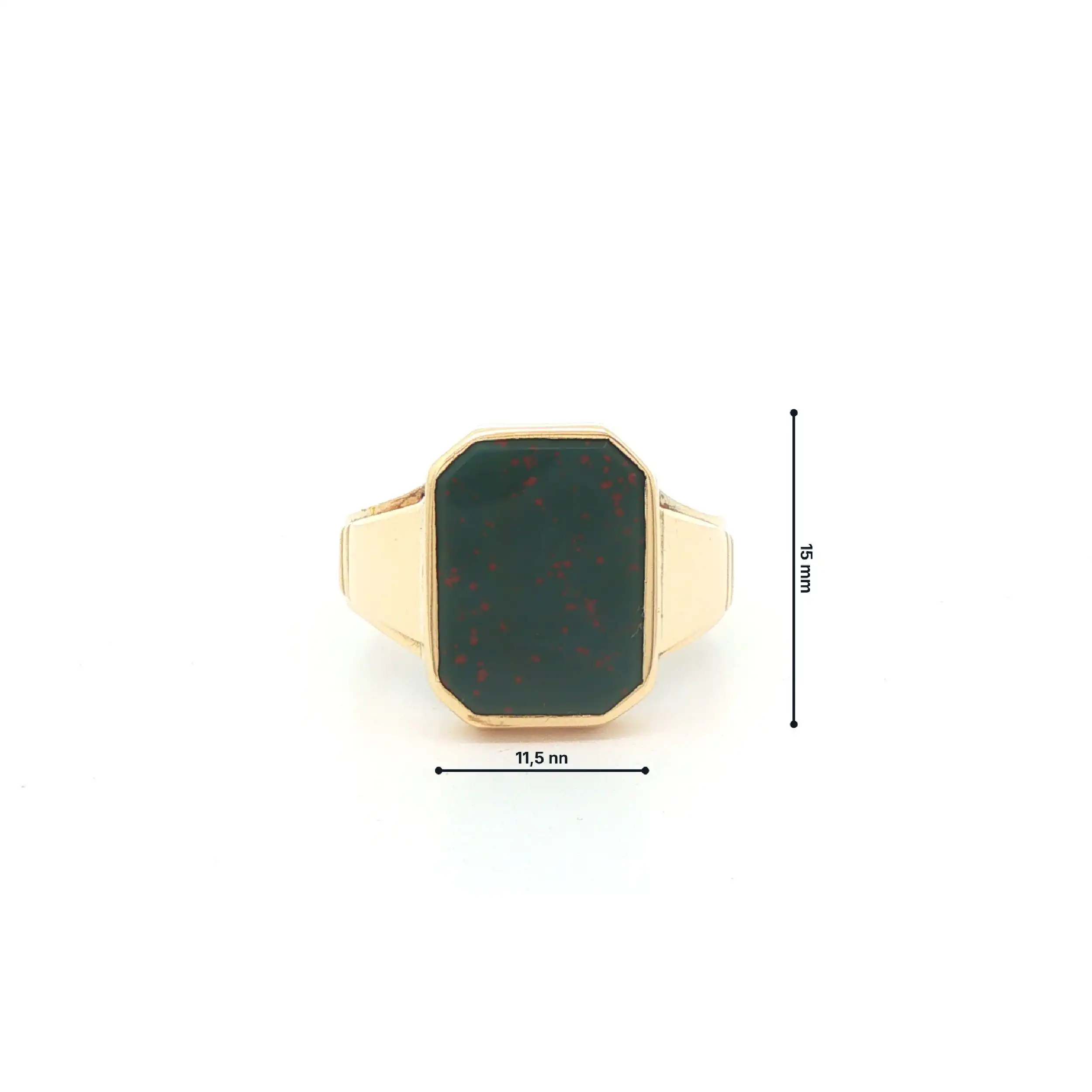 Ring Gelbgold mit Heliotrop Ring Gelbgold mit Heliotrop
