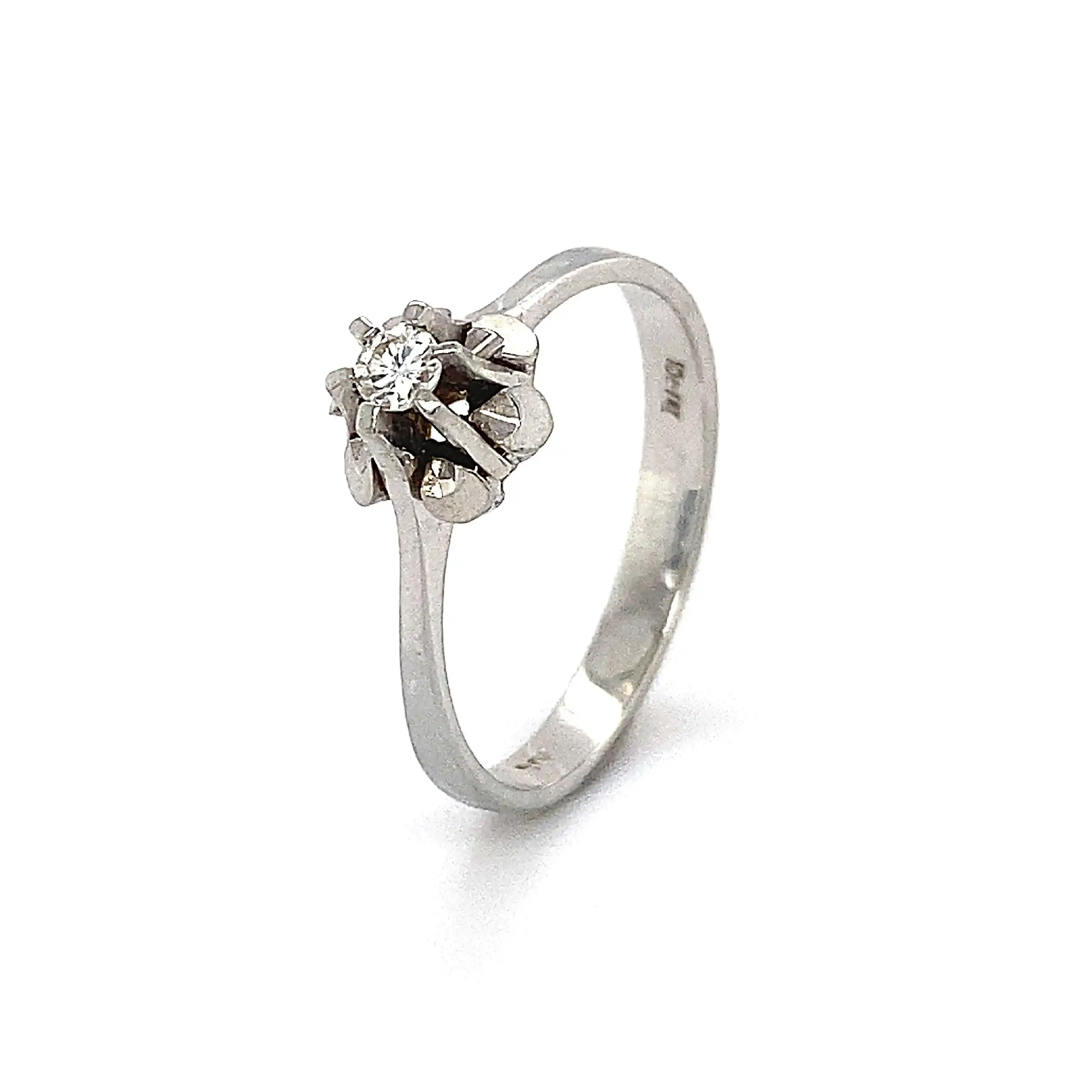 Ring Weißgold mit Brillant Ring Weißgold mit Brillant