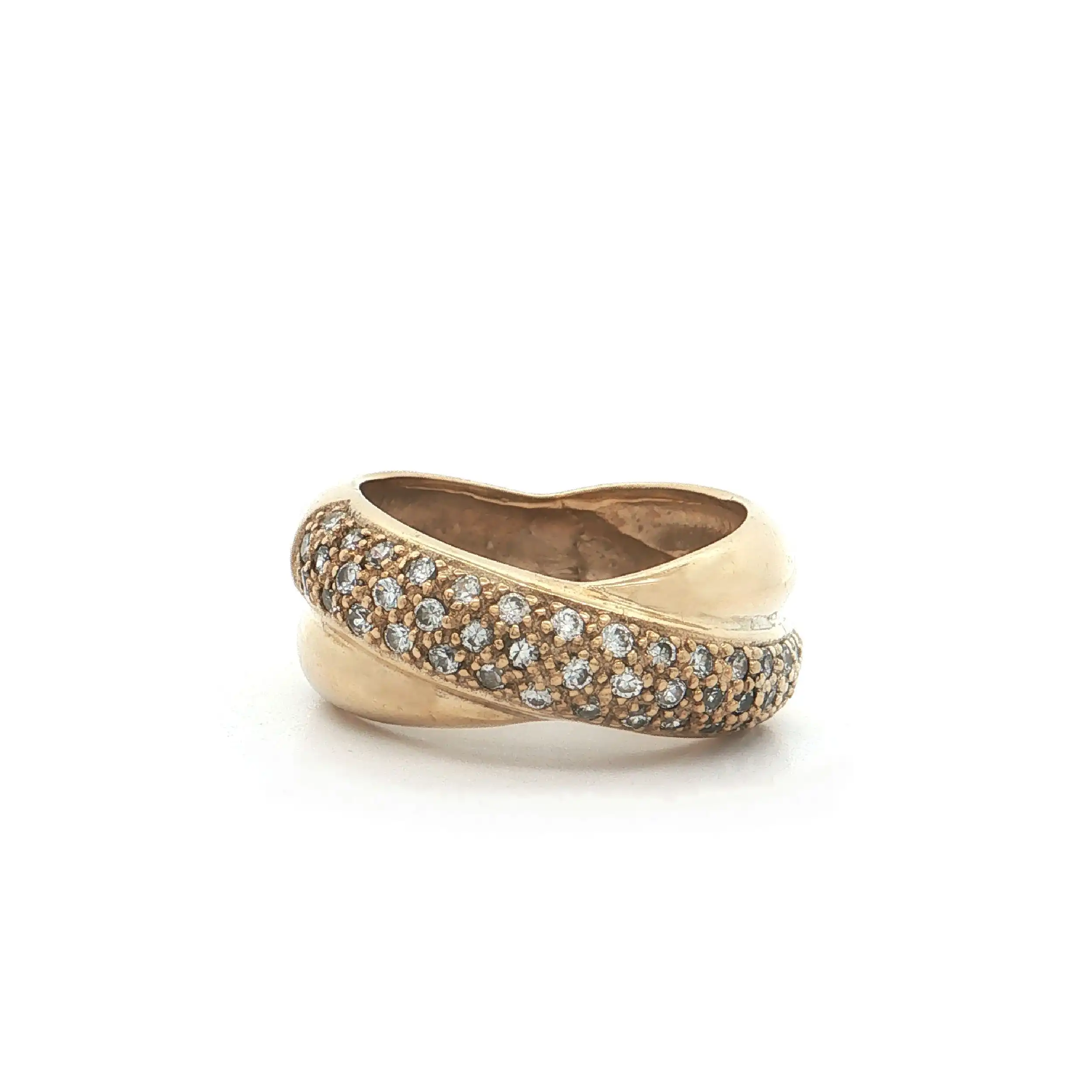 Ring Silber vergoldet mit Zirkonia Ring Silber vergoldet mit Zirkonia