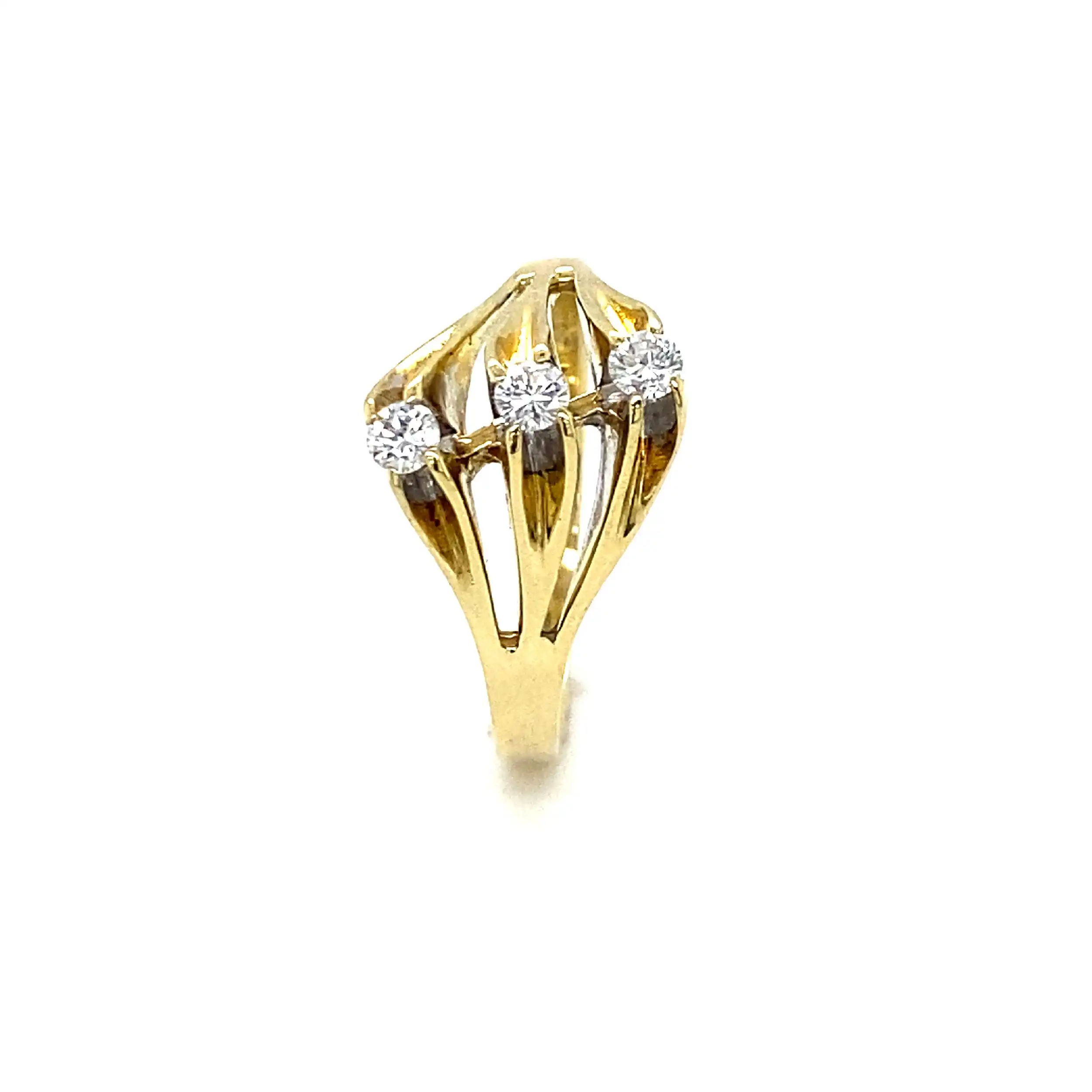 Damenring Gelbgold mit Brillanten 0,15ct Damenring Gelbgold mit Brillanten 0,15ct