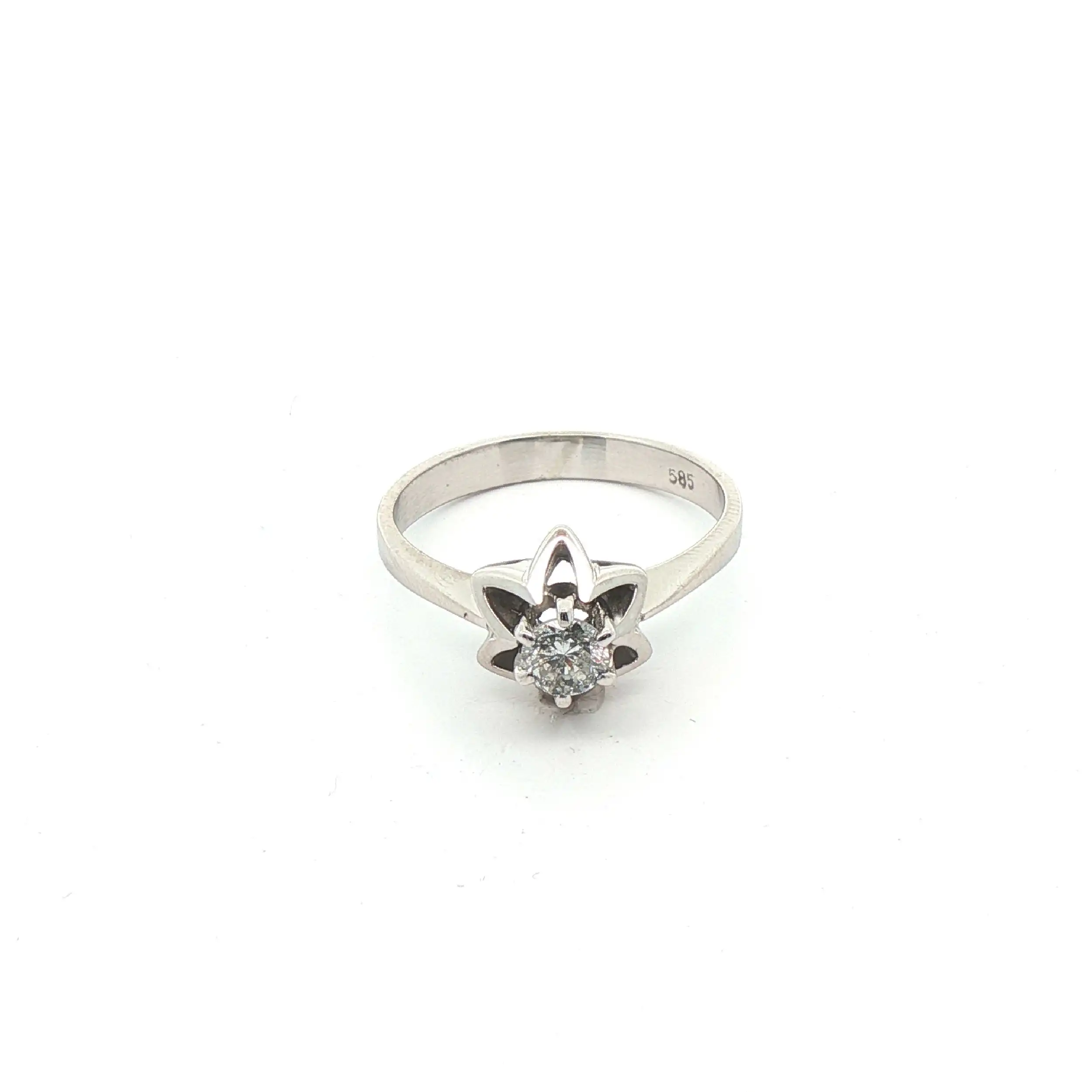 Ring Weißgold mit Brillant Ring Weißgold mit Brillant