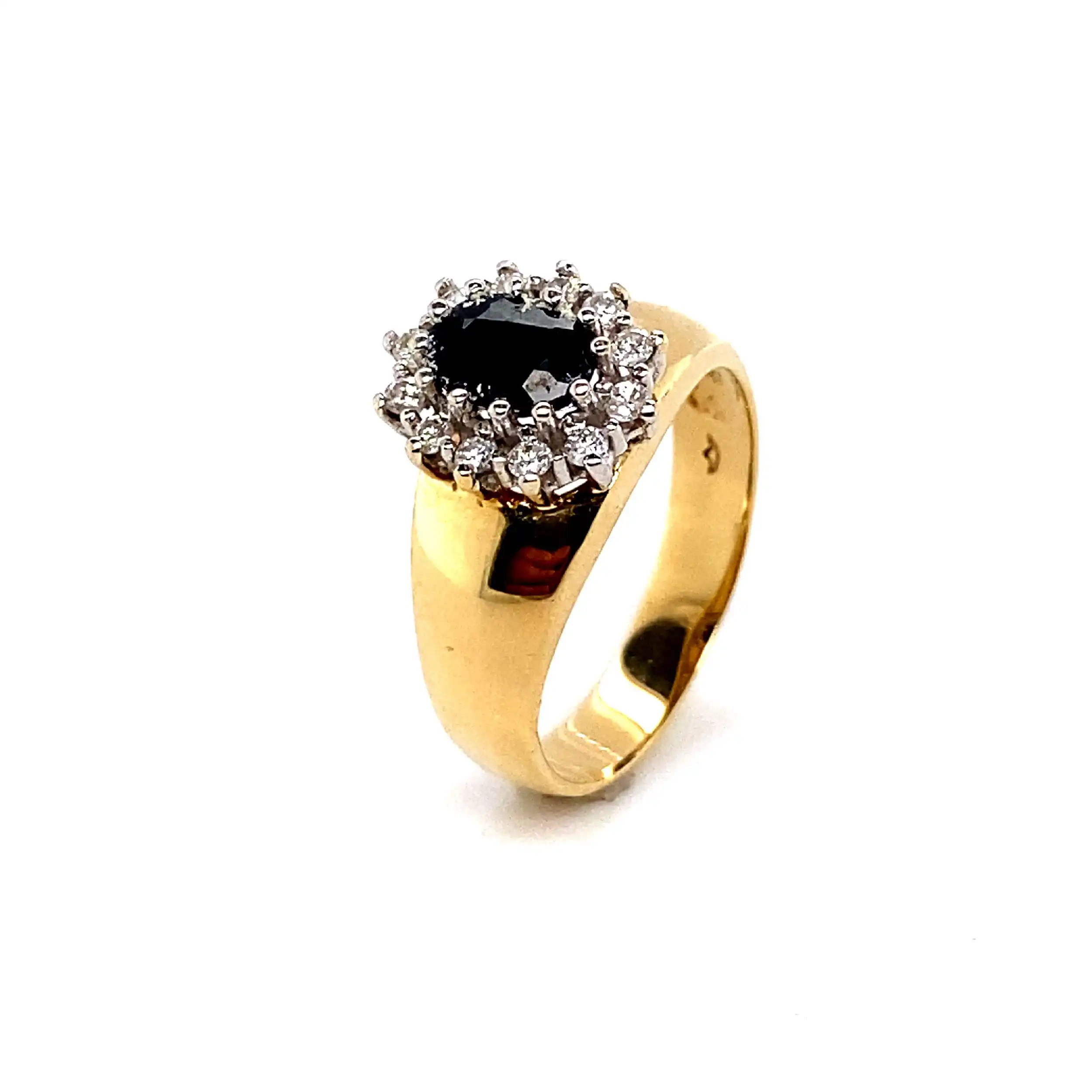 Ring Bicolor mit Saphir und Brillanten Ring Bicolor mit Saphir und Brillanten