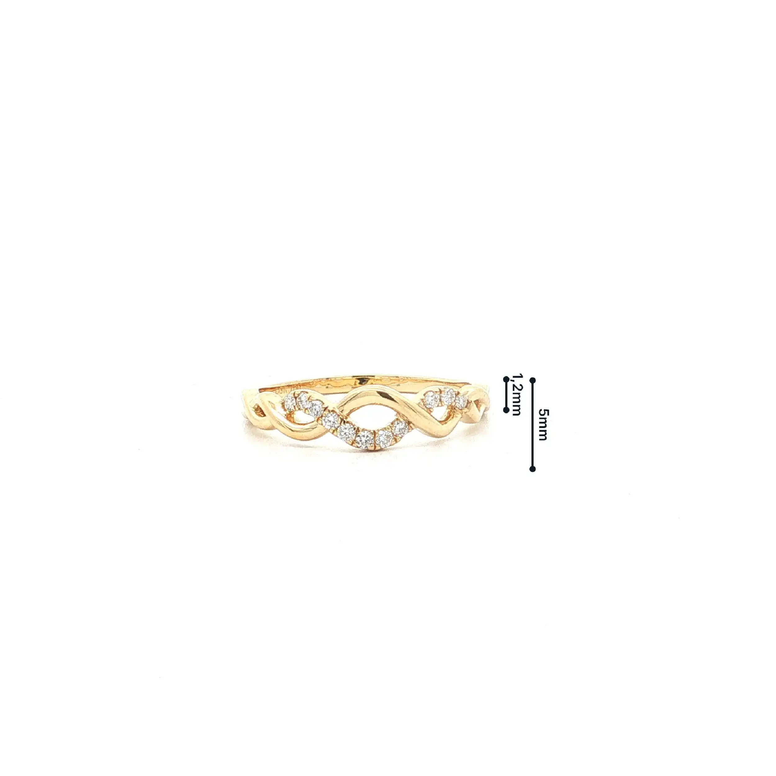 Ring Gelbgold mit Brillanten 0,12ct. TW/SI