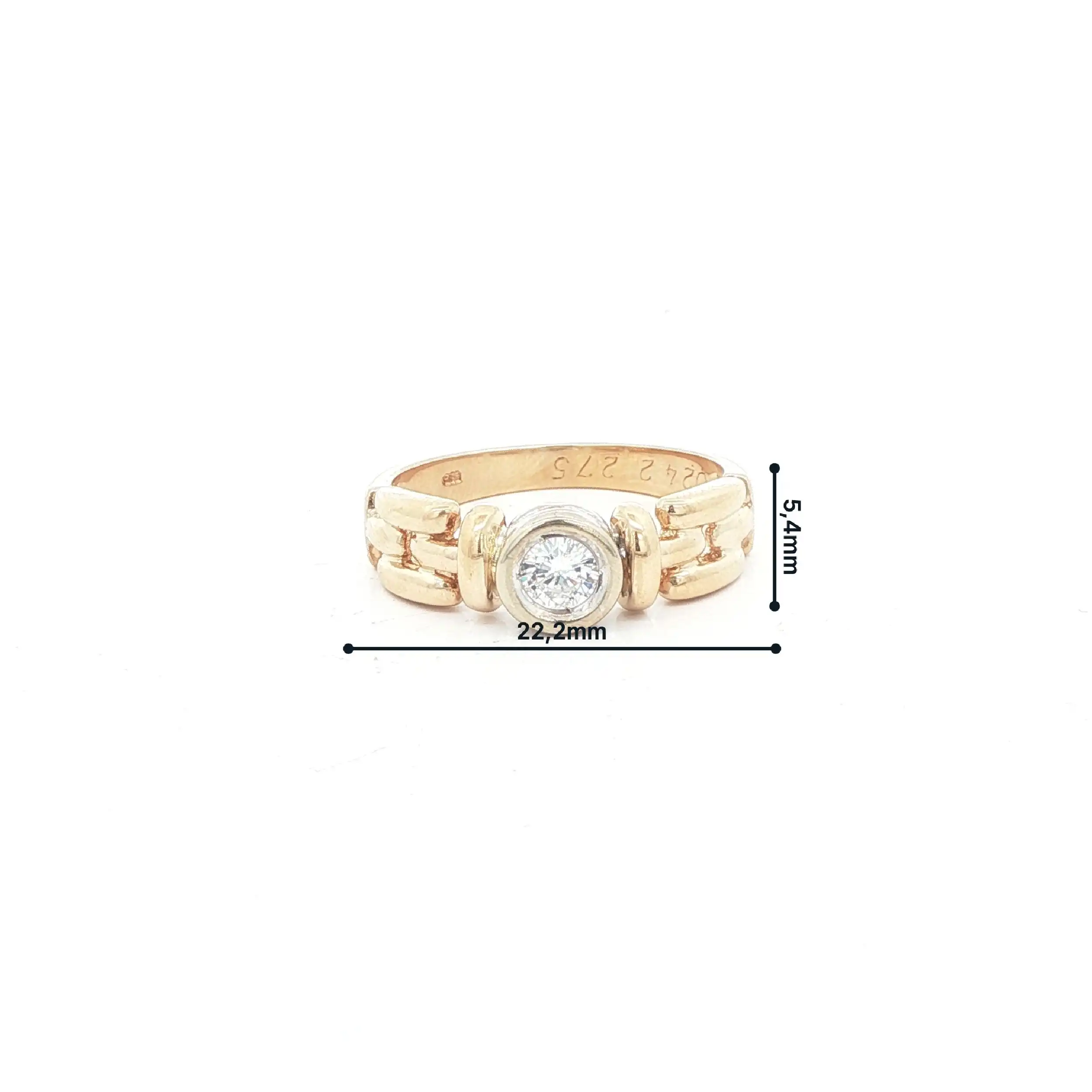 Ring Bicolor mit Brillant