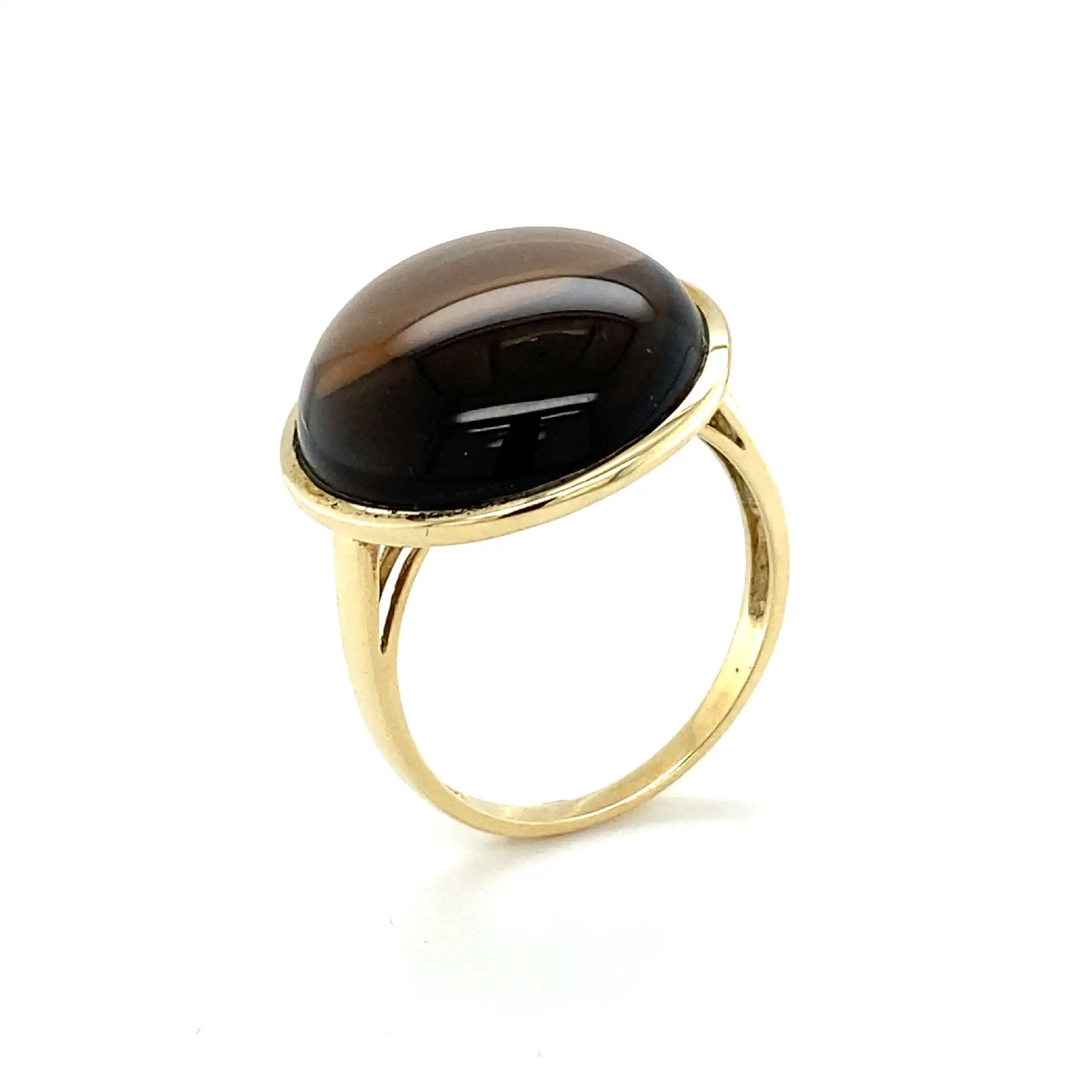 Ring Gelbgold mit Quarz