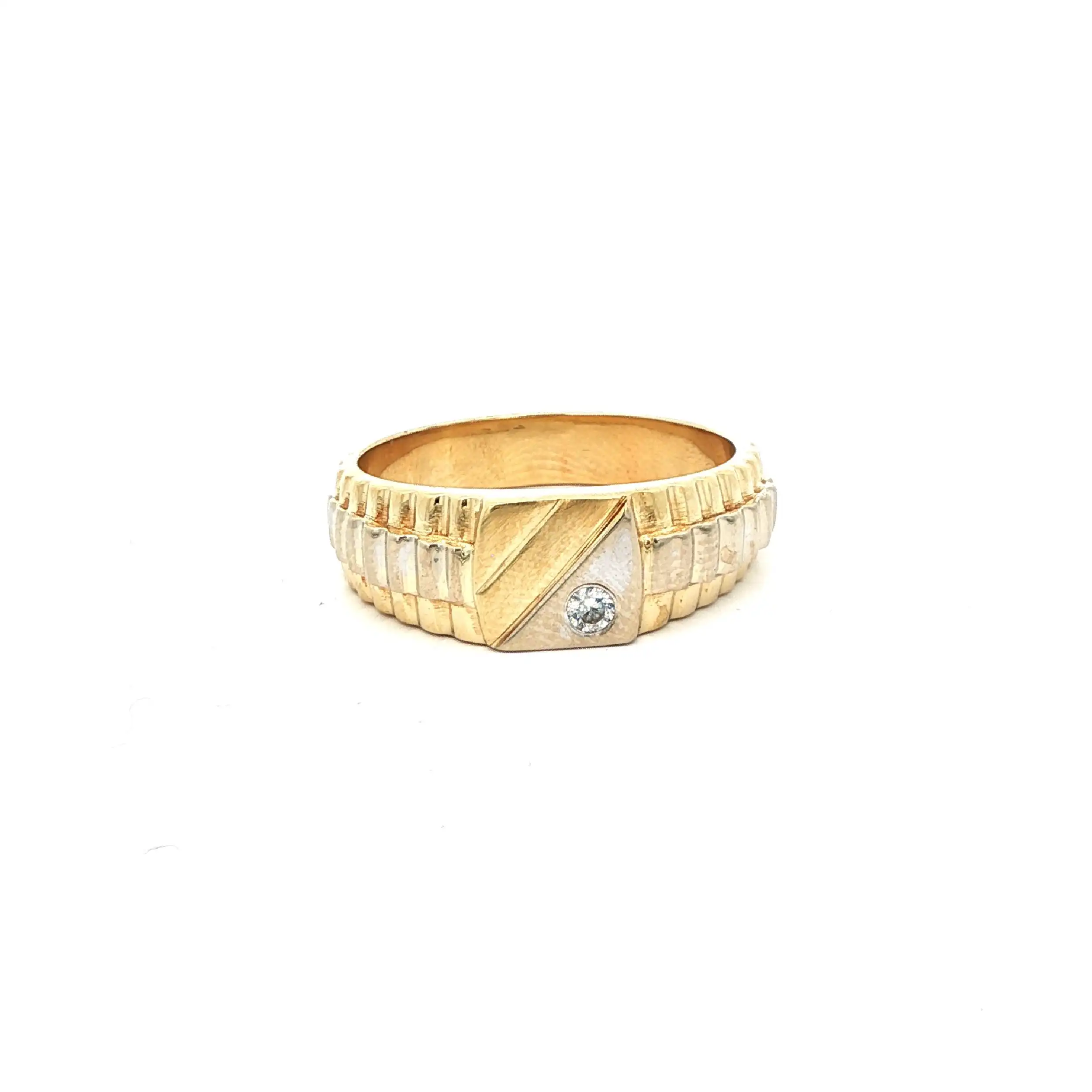 Ring Bicolor mit Zirkonia Ring Bicolor mit Zirkonia