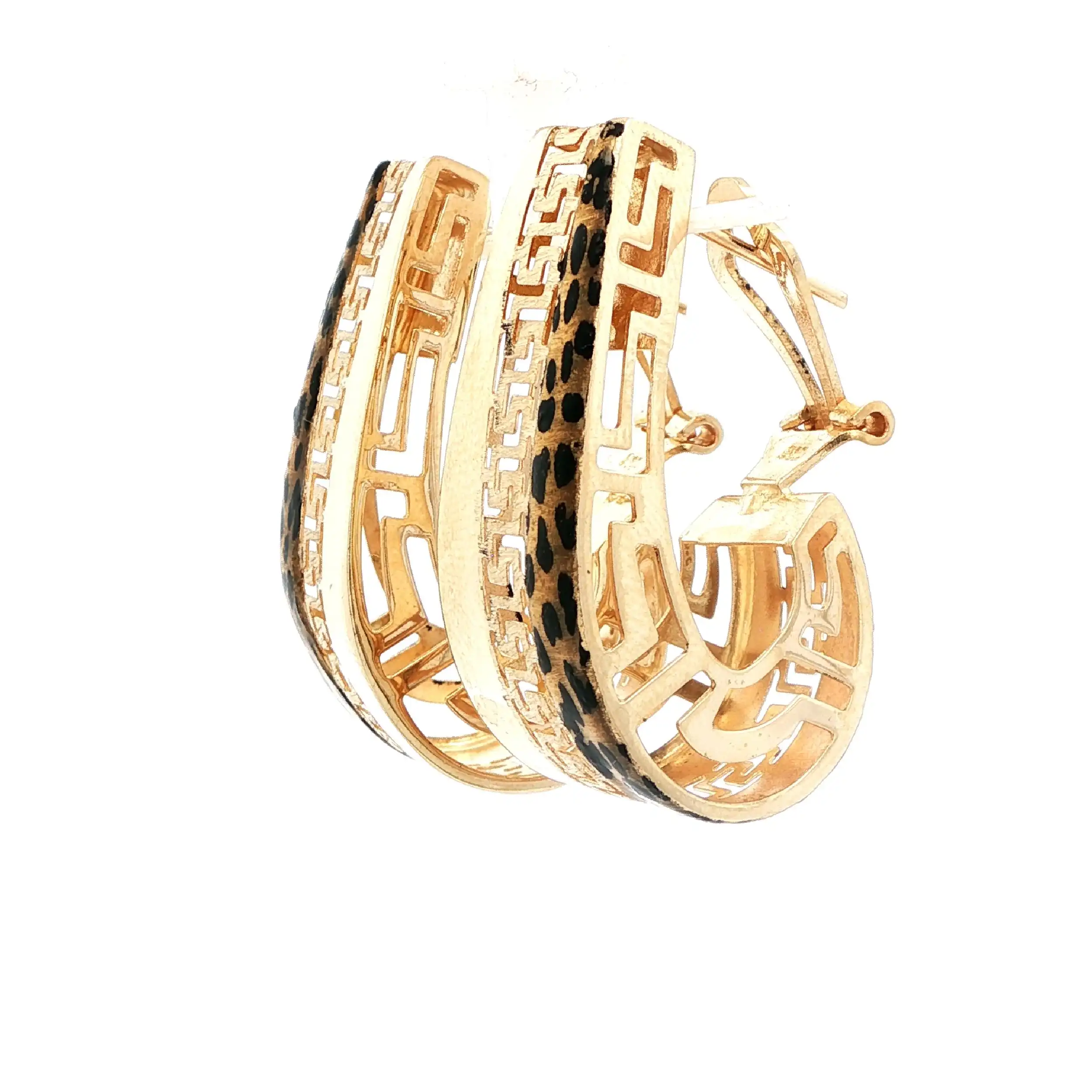 Creolen Gelbgold mit Muster