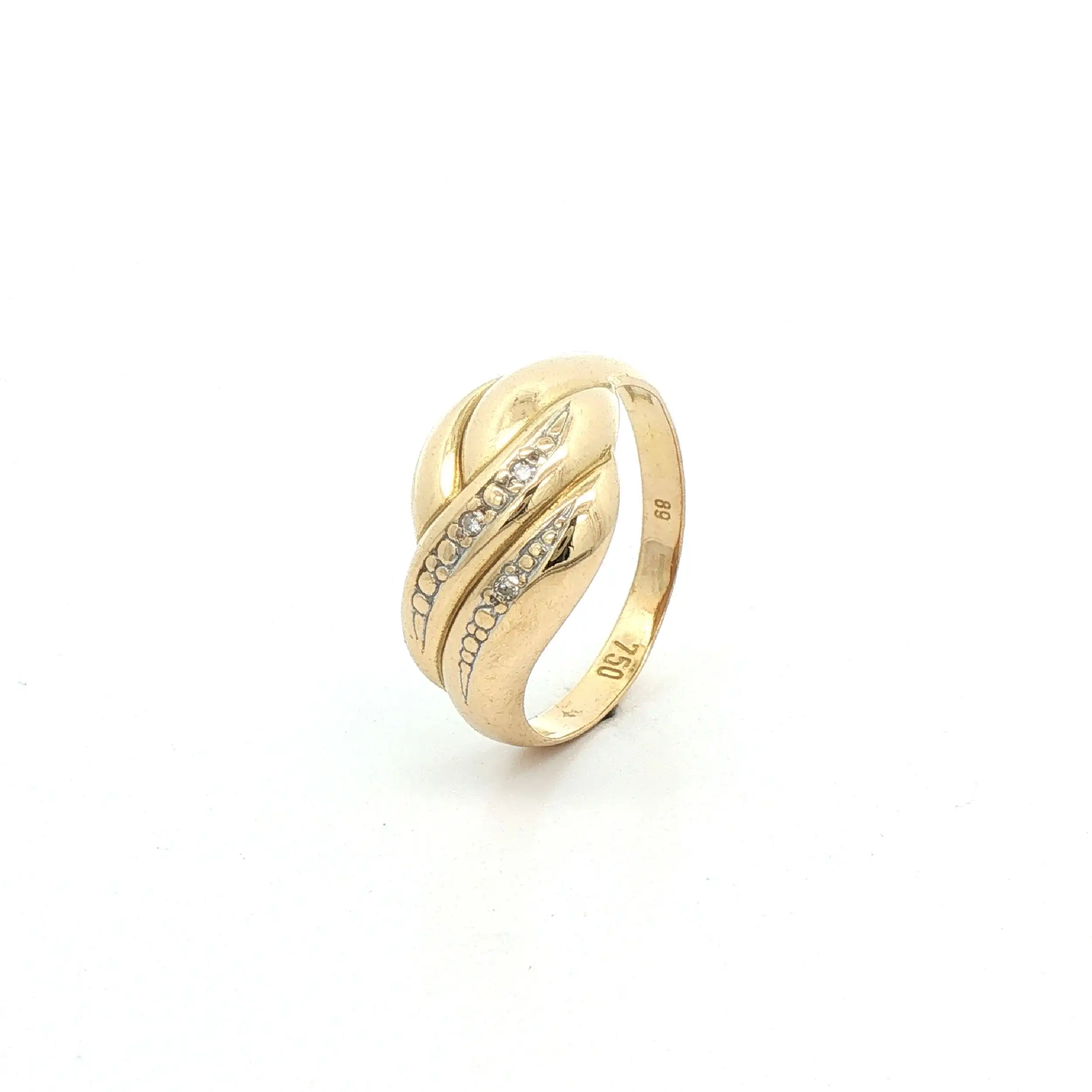 Ring Gelbgold mit Diamanten