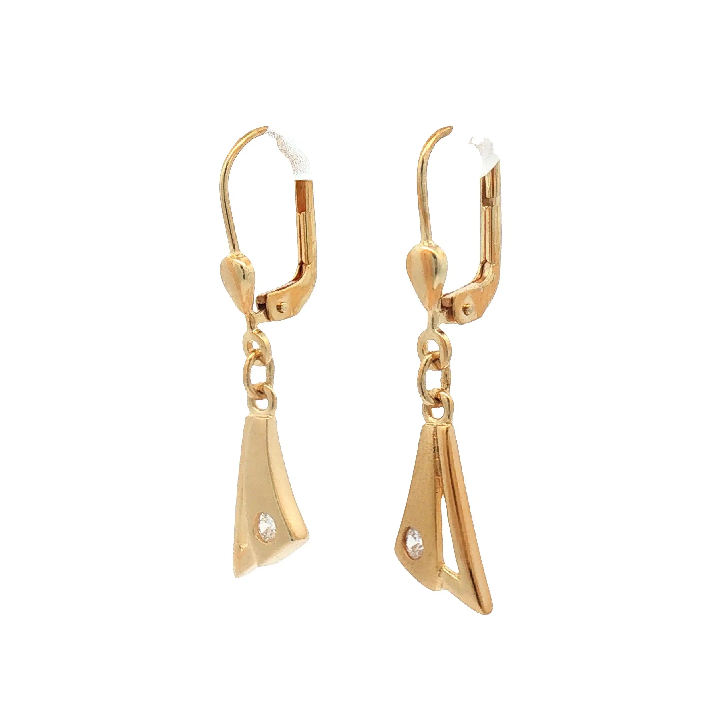 Ohrhänger Gelbgold mit Zirkonia Ohrhänger Gelbgold mit Zirkonia