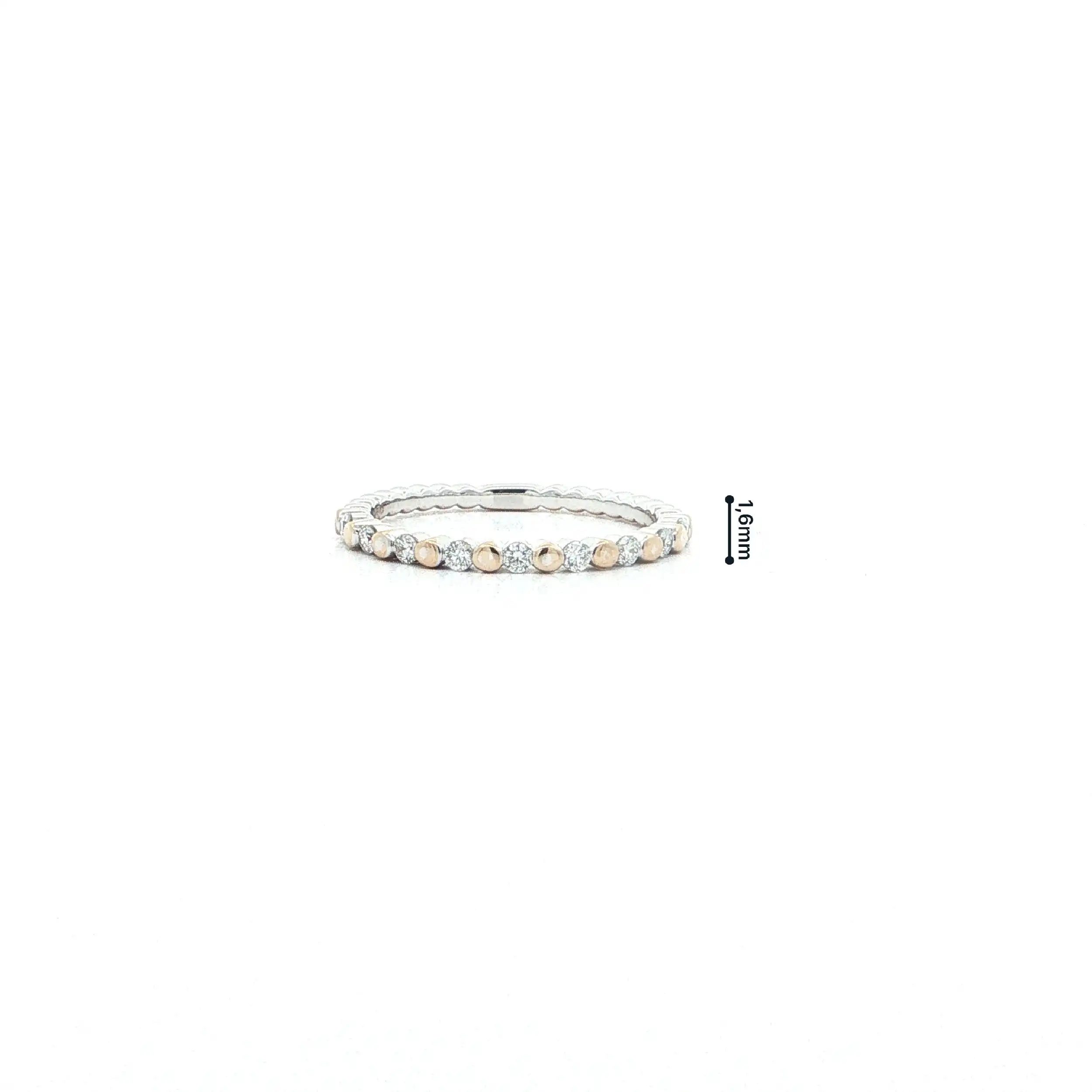 Ring Bicolor mit Brillanten 0,19ct. TW/SI
