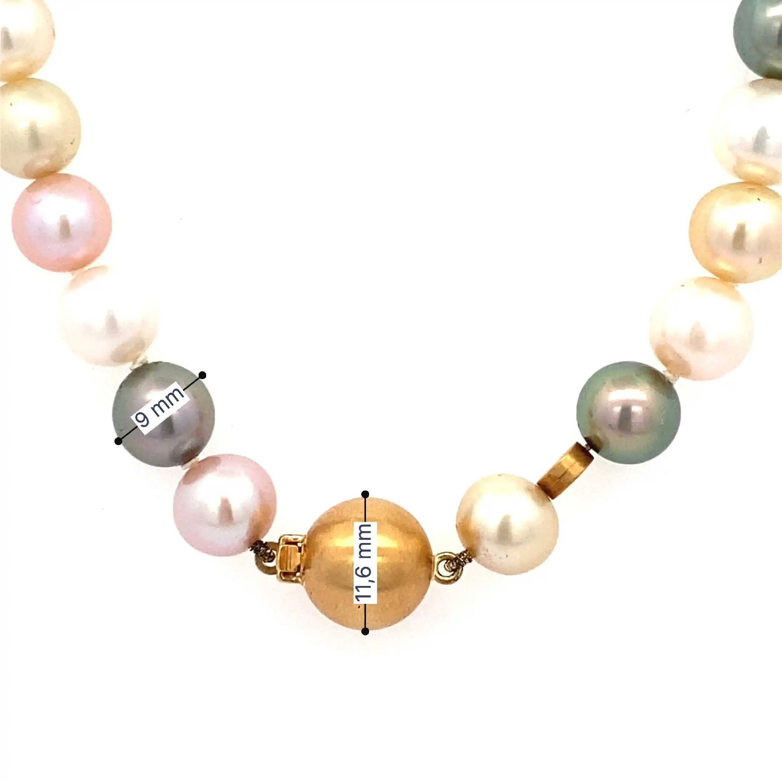 Collier Schoeffel Multicolor mit Gelbgoldverschluss Collier Schoeffel Multicolor mit Gelbgoldverschluss