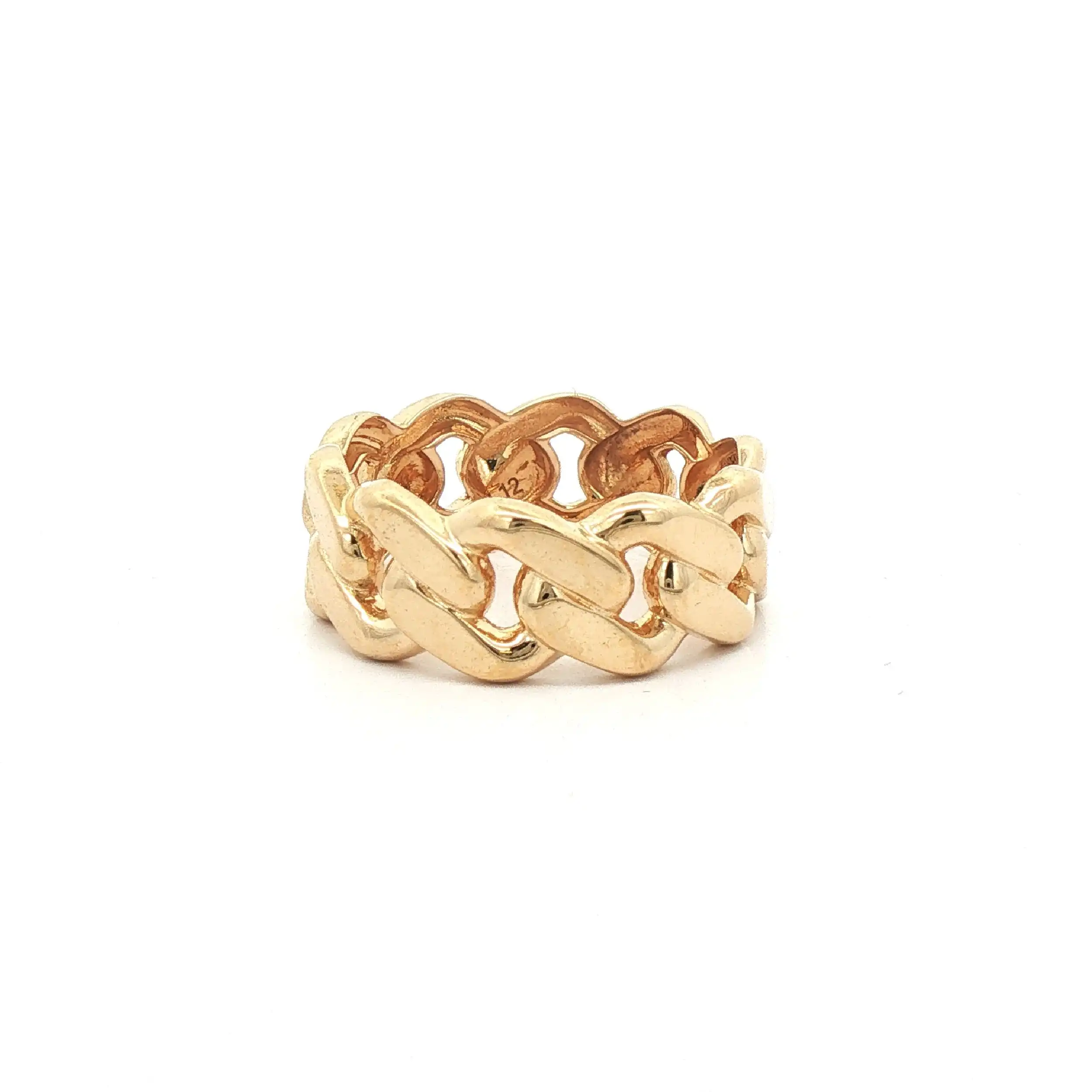 Ring Gelbgold Kettenmuster