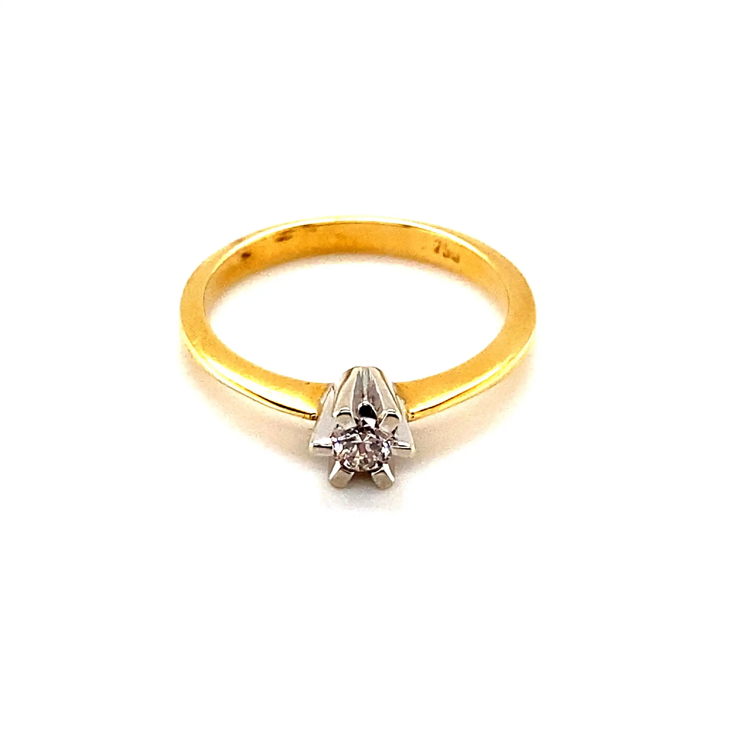 Ring Bicolor mit Brillant