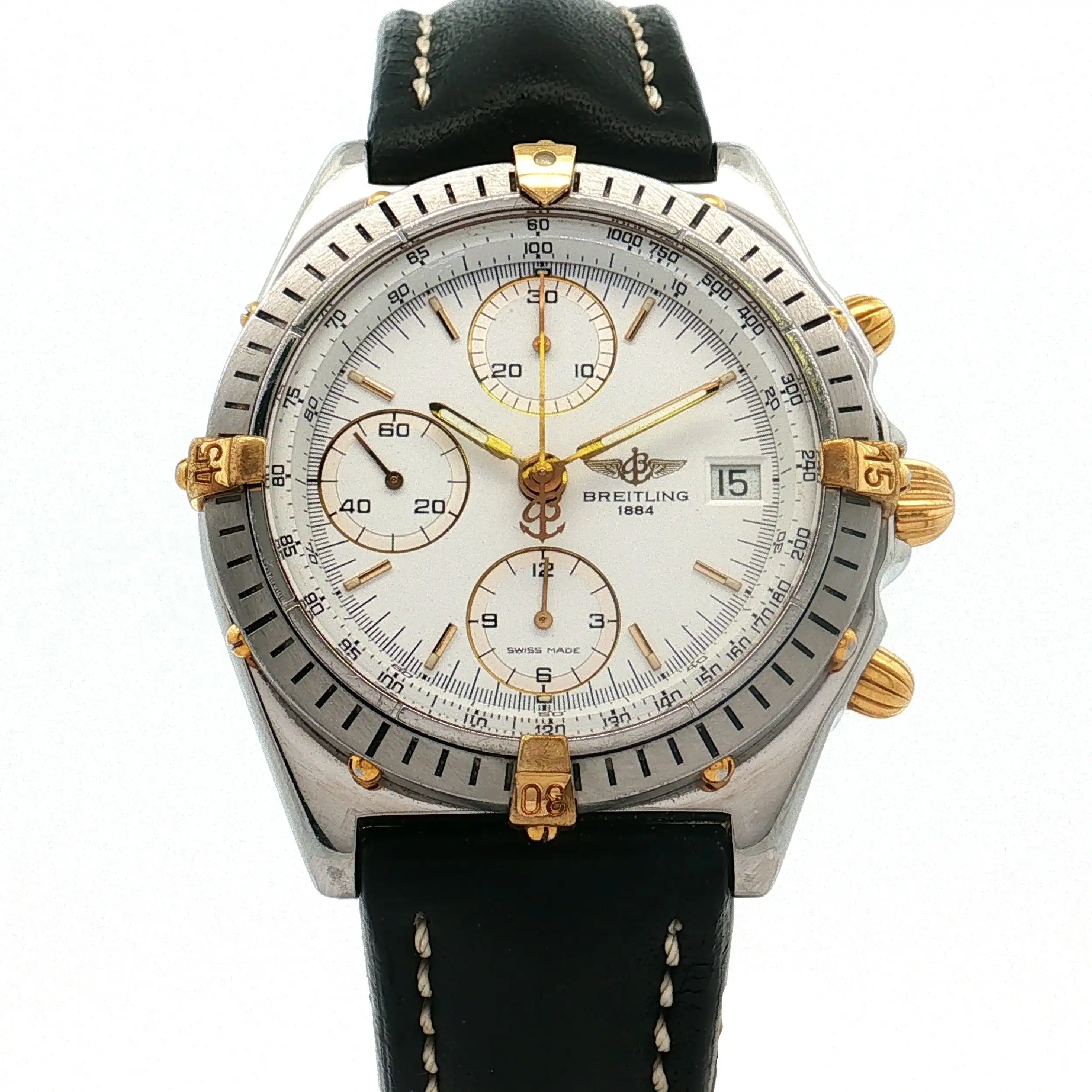 Herrenuhr Breitling Chronomat Stahl/ Gold Chronograph