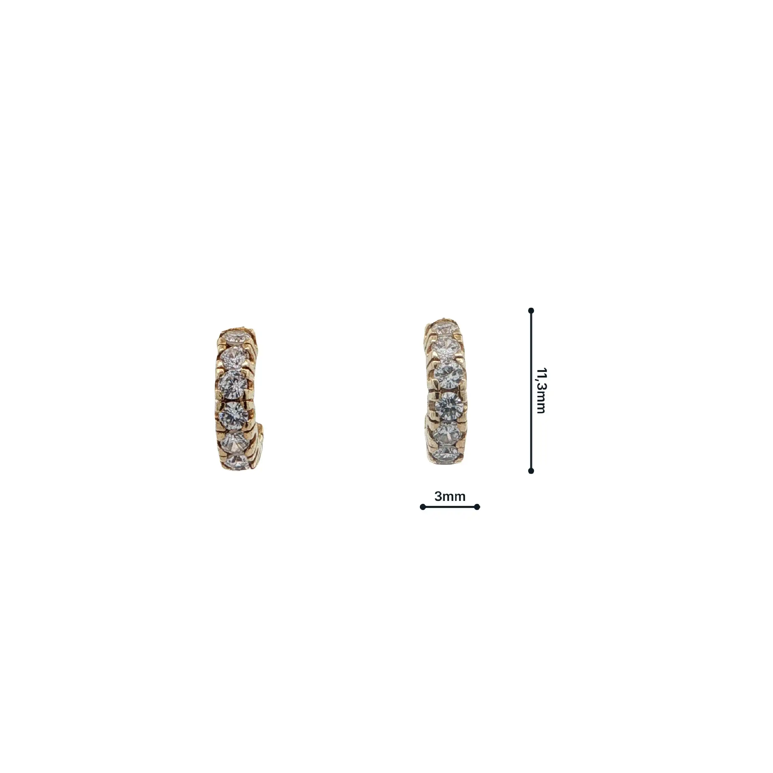 Ohrstecker Gelbgold mit Zirkonia