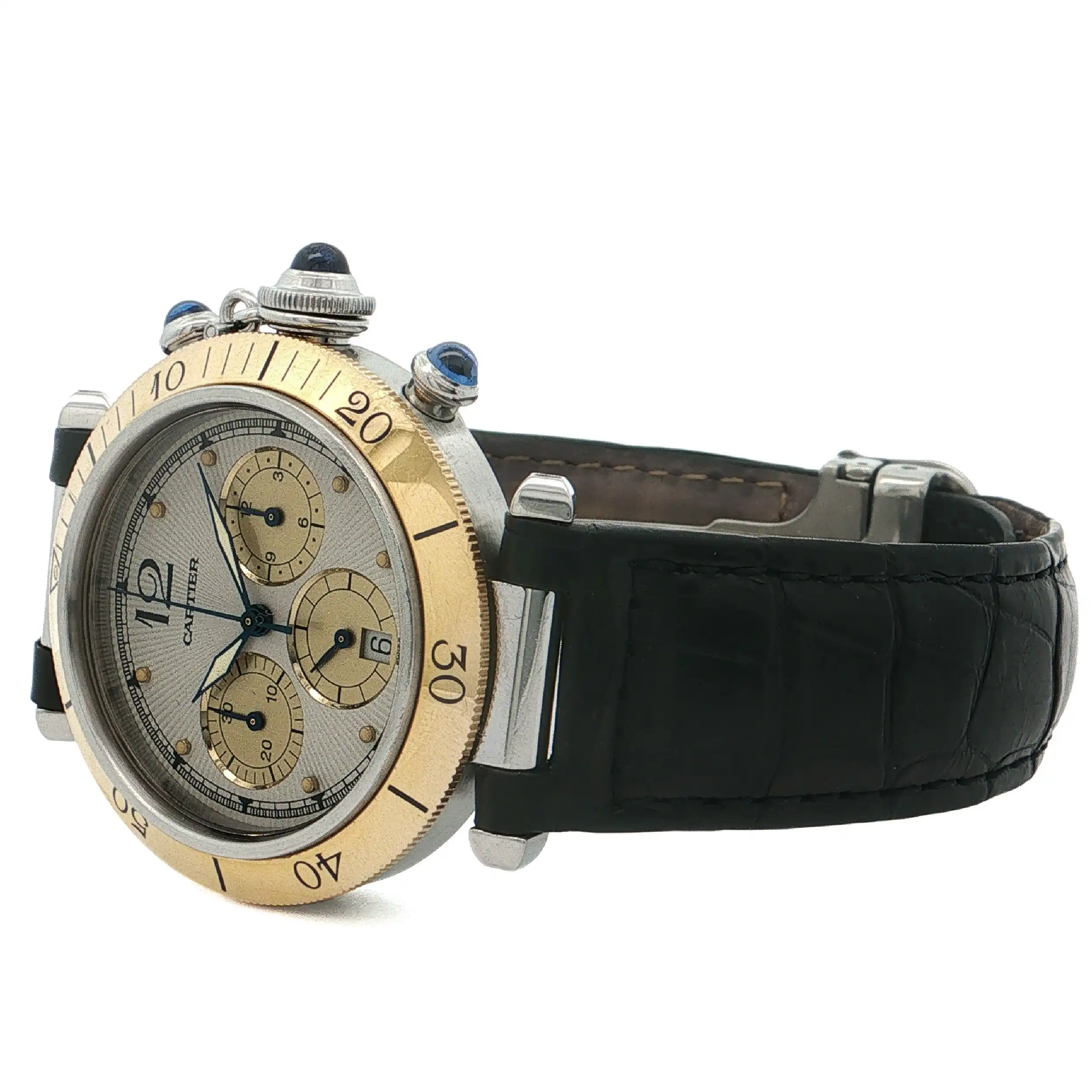 Herrenuhr Cartier Pasha Chronograph Quartz Ref.1032