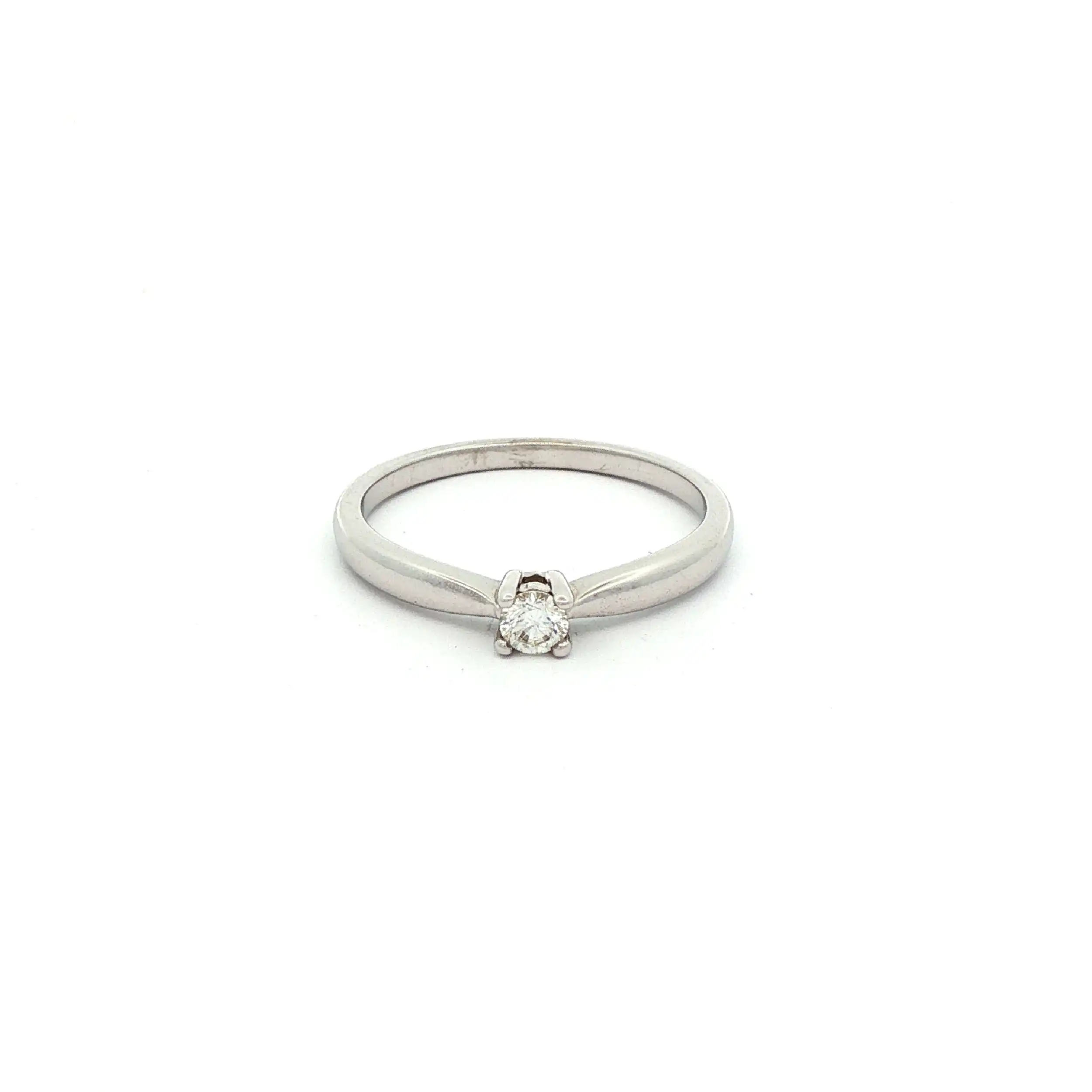 Ring Weißgold mit Brillant Ring Weißgold mit Brillant