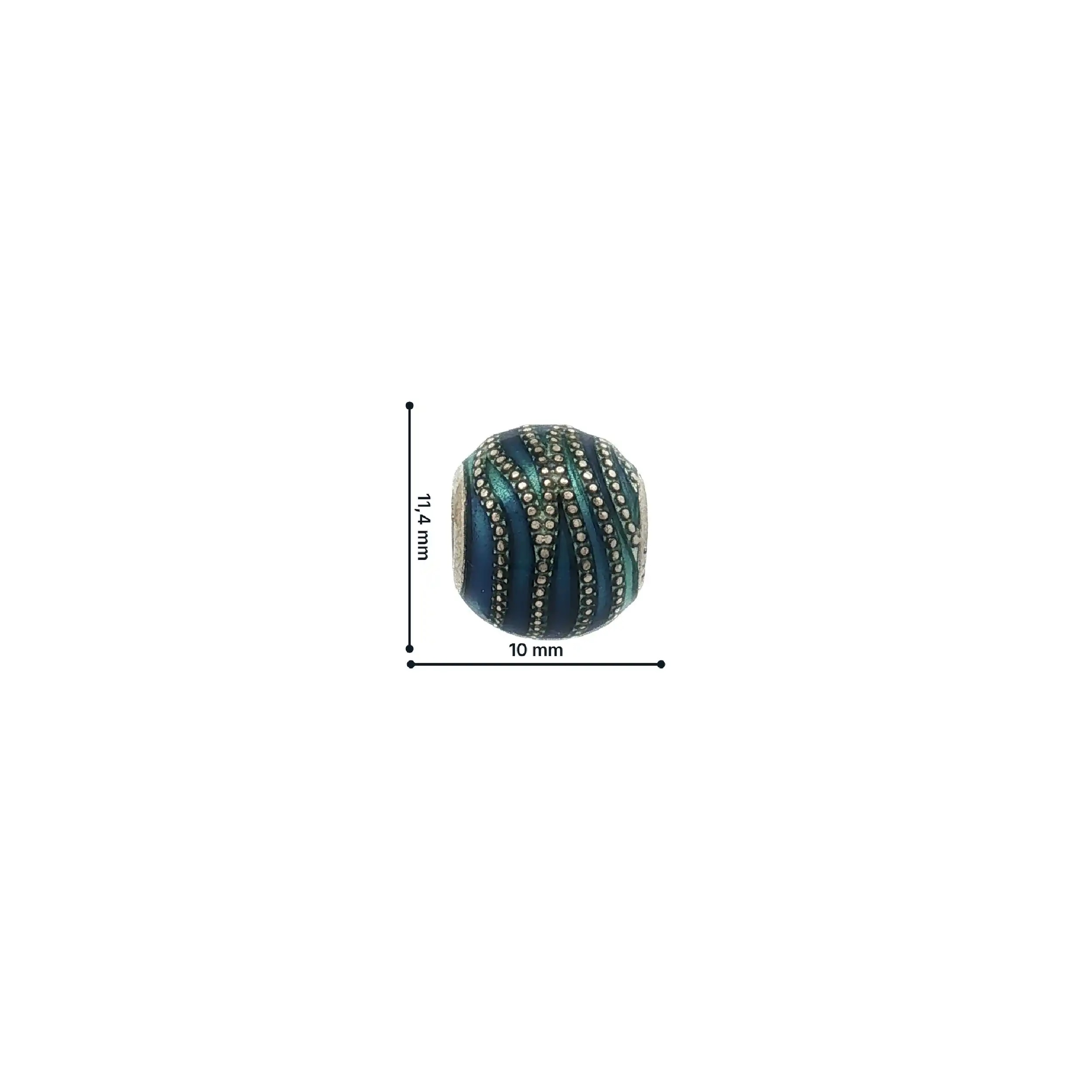 Charm Silber Pandora Blaue Welle Charm Silber Pandora Blaue Welle