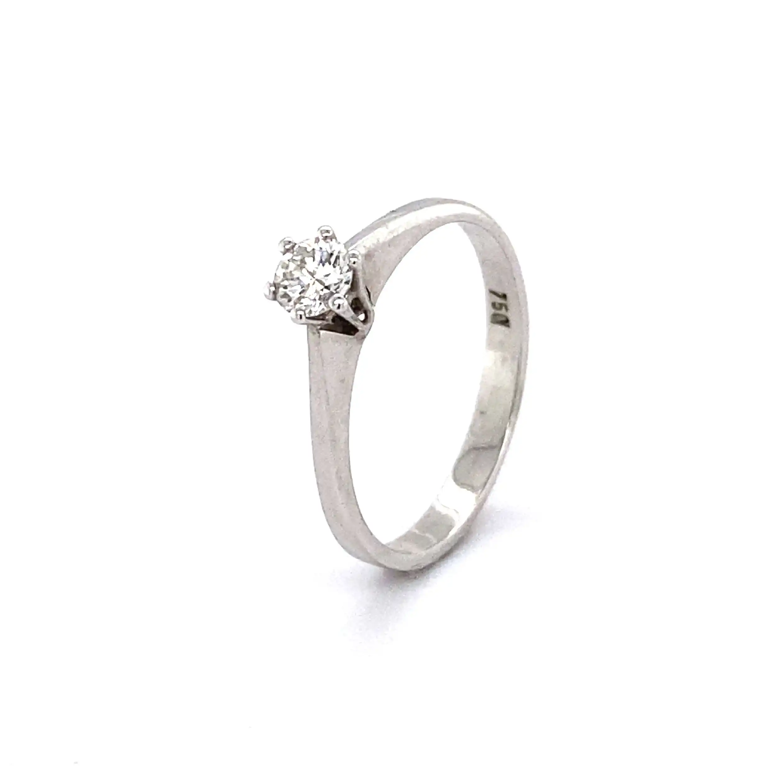 Ring Weißgold mit Brillant Ring Weißgold mit Brillant