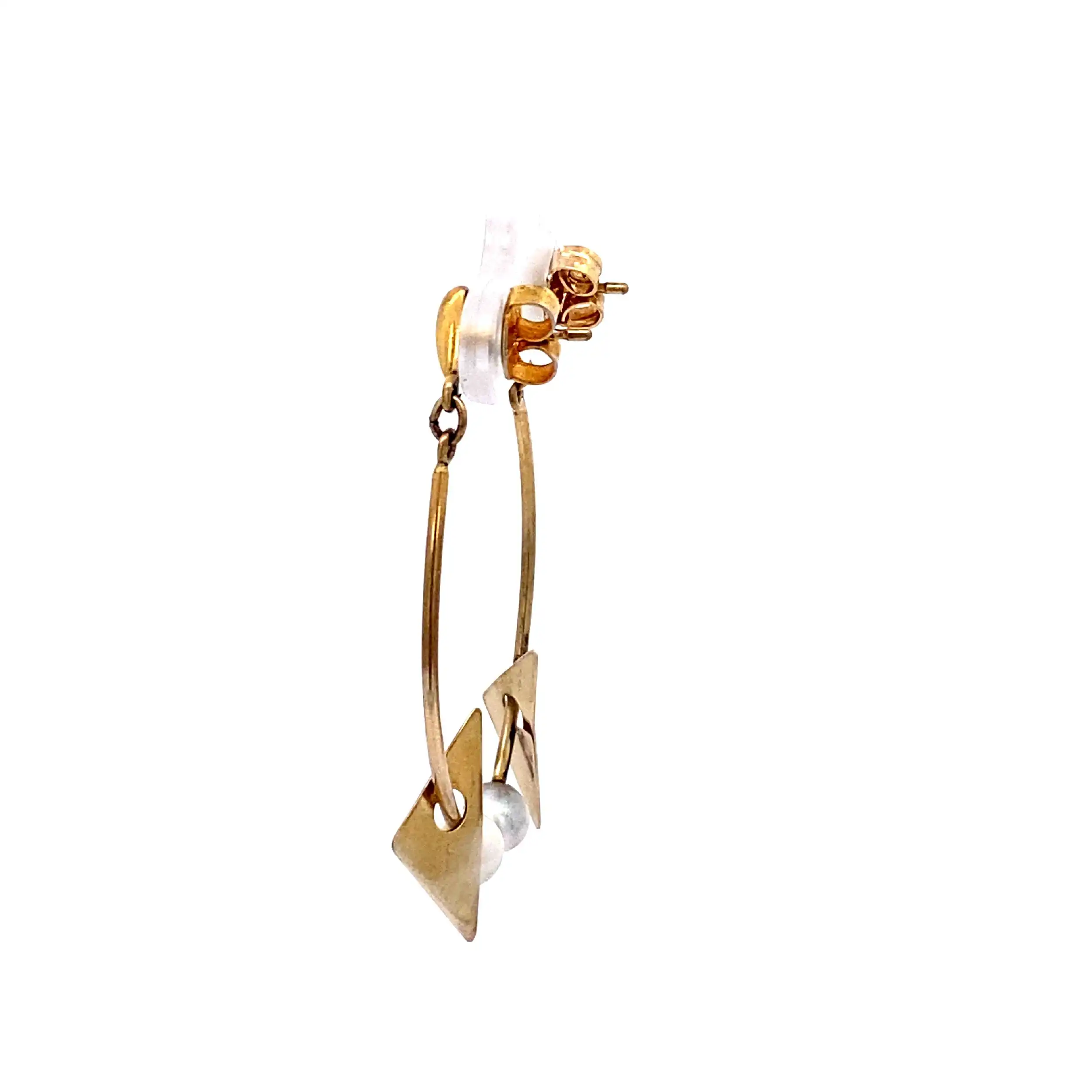 Ohrstecker Gelbgold mit Perlen