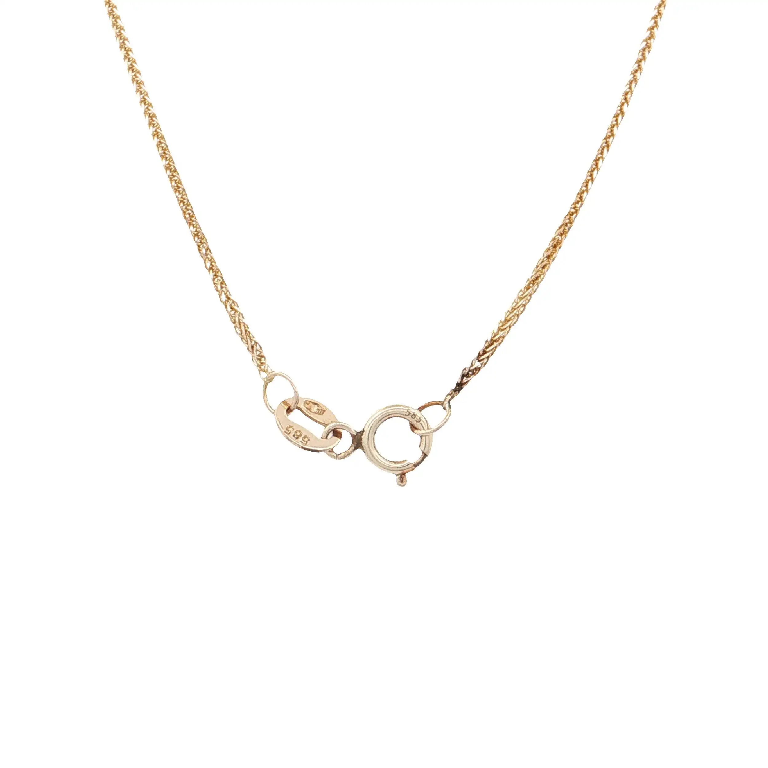 Kette Gelbgold mit Herzanhänger Bicolor