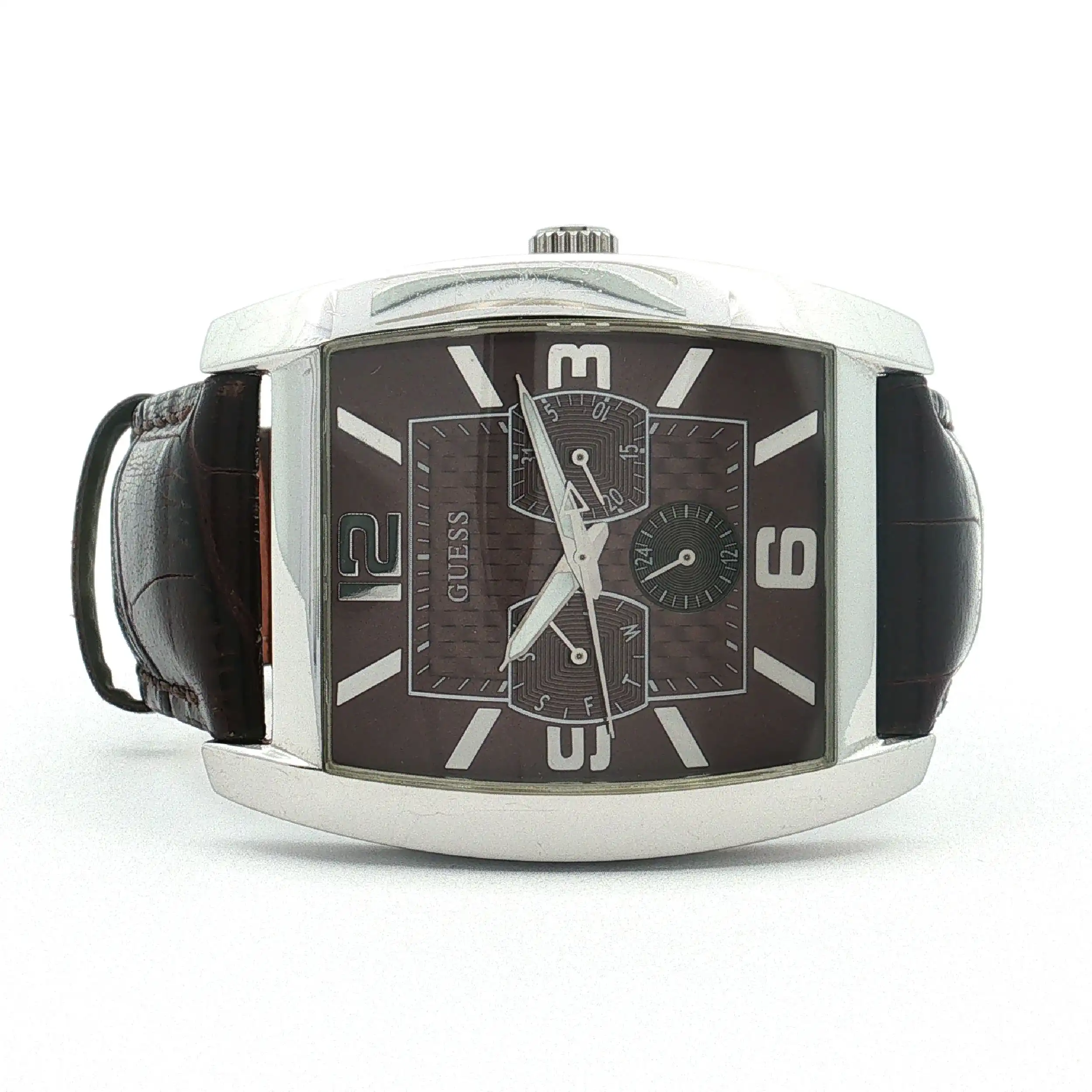 Herrenuhr Guess Quarz Lederarmband Herrenuhr Guess Quarz Lederarmband
