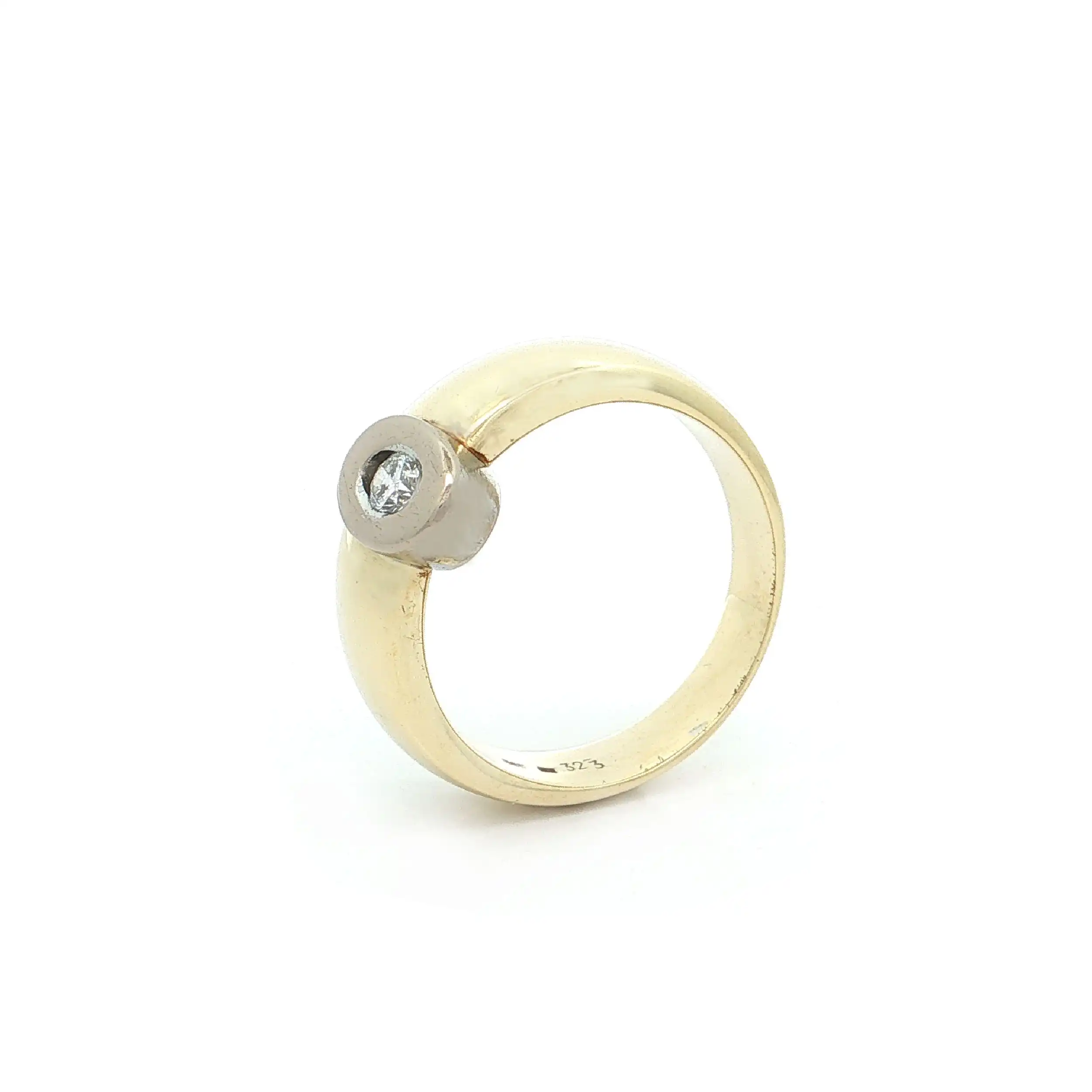 Solitärring Bicolor mit Brillant Solitärring Bicolor mit Brillant