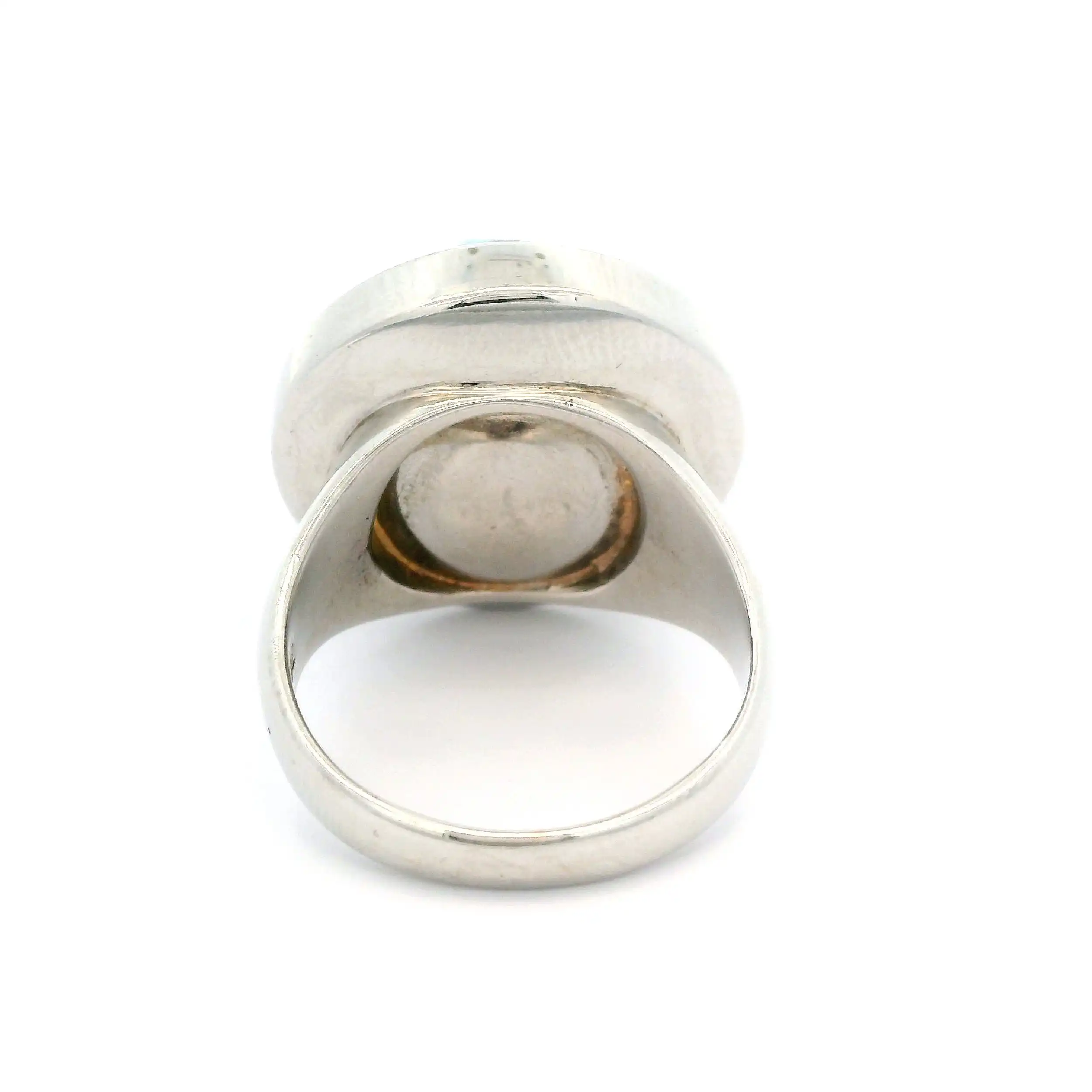 Ring Weißgold mit hellblauem Farbstein Ring Weißgold mit hellblauem Farbstein