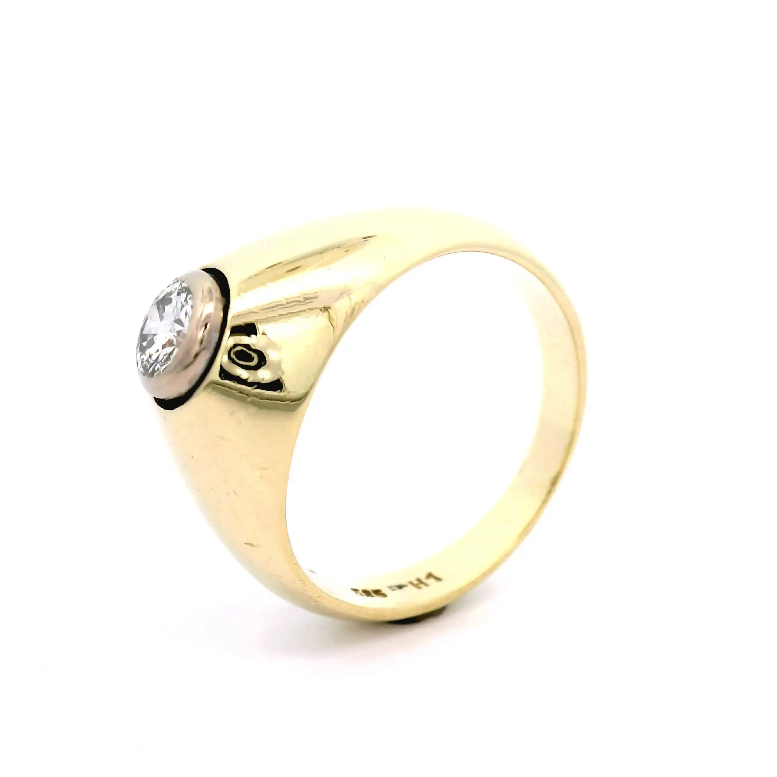 Ring Gelbgold mit Brillant Ring Gelbgold mit Brillant