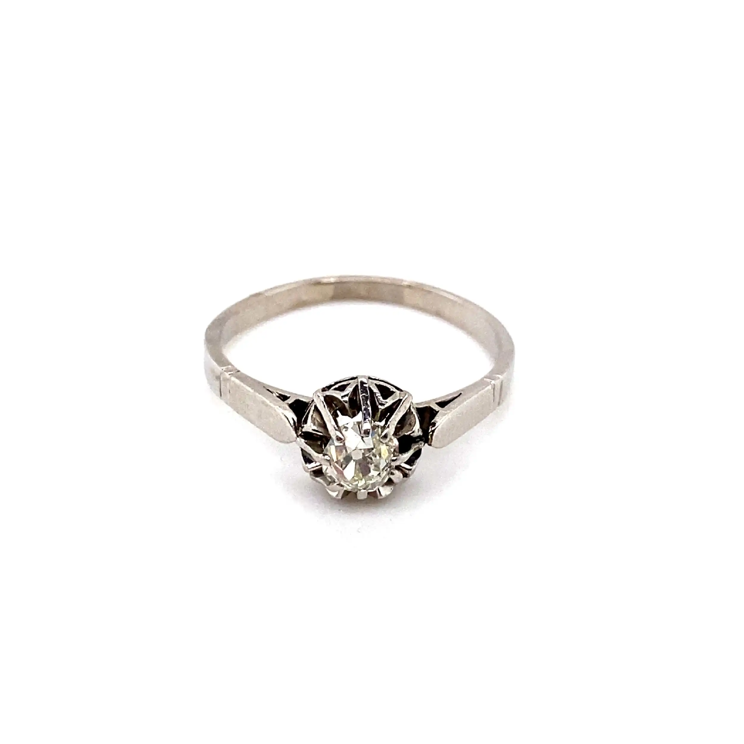 Ring Weißgold mit Brillant Altschliff Ring Weißgold mit Brillant Altschliff