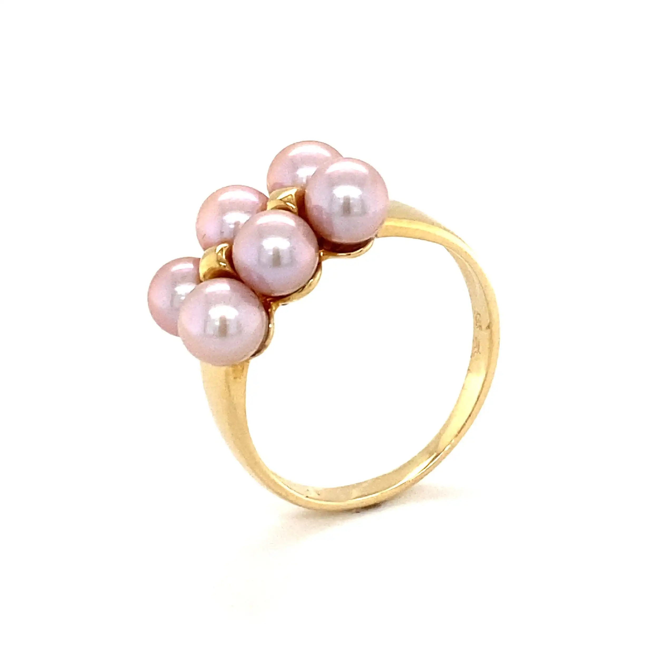 Ring Gelbgold mit Perlen