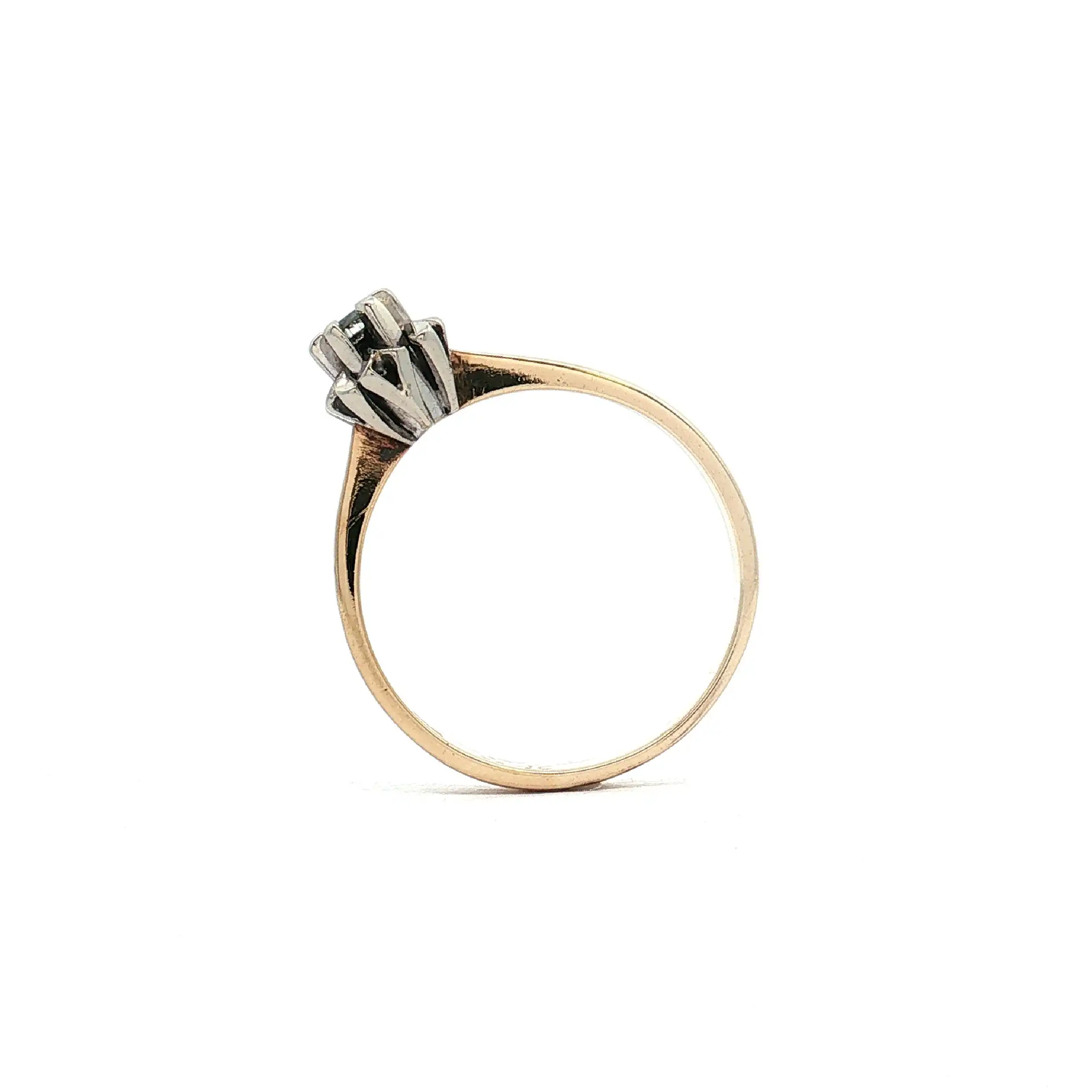 Ring Bicolor mit Brillant Solitär