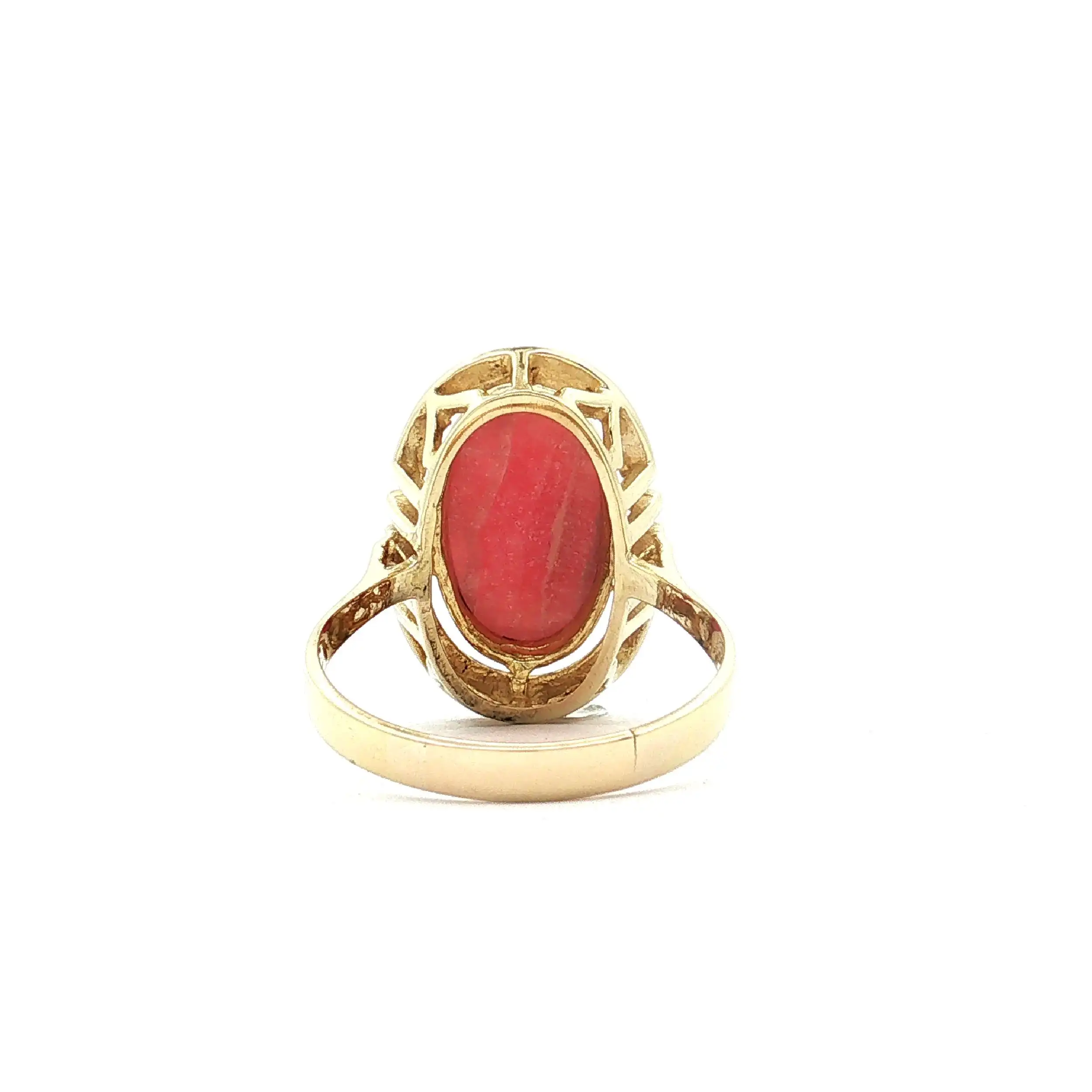 Ring Gelbgold mit Rhodochrosit
