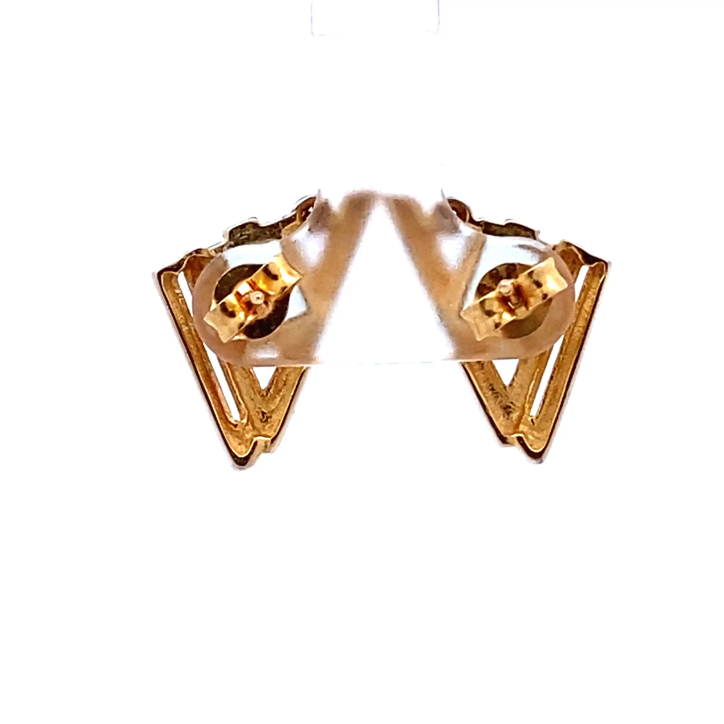 Ohrstecker Gelbgold mit Zirkonia und grünem Farbstein Ohrstecker Gelbgold mit Zirkonia und grünem Farbstein