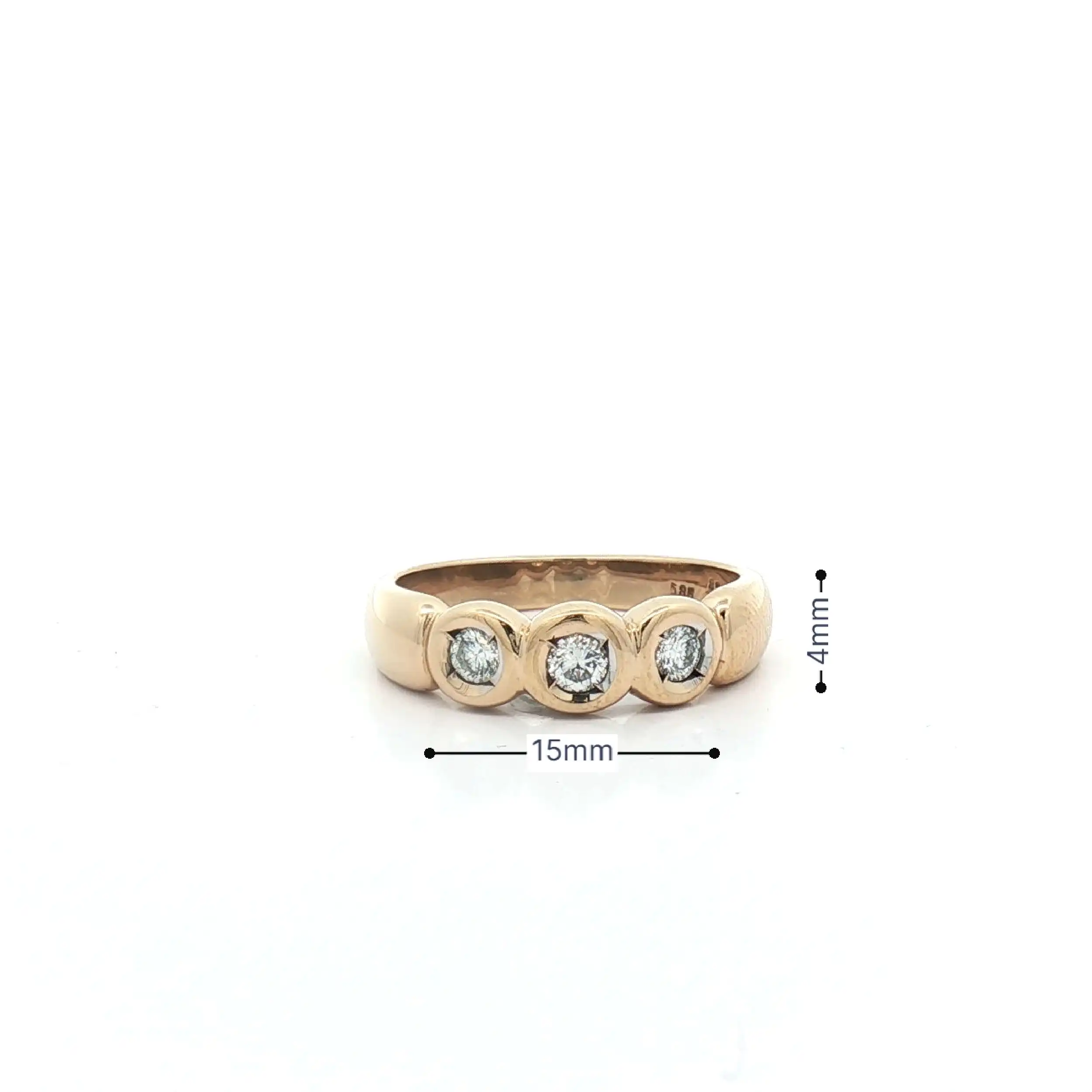 Ring Gelbgold mit 3 Brillanten Ring Gelbgold mit 3 Brillanten