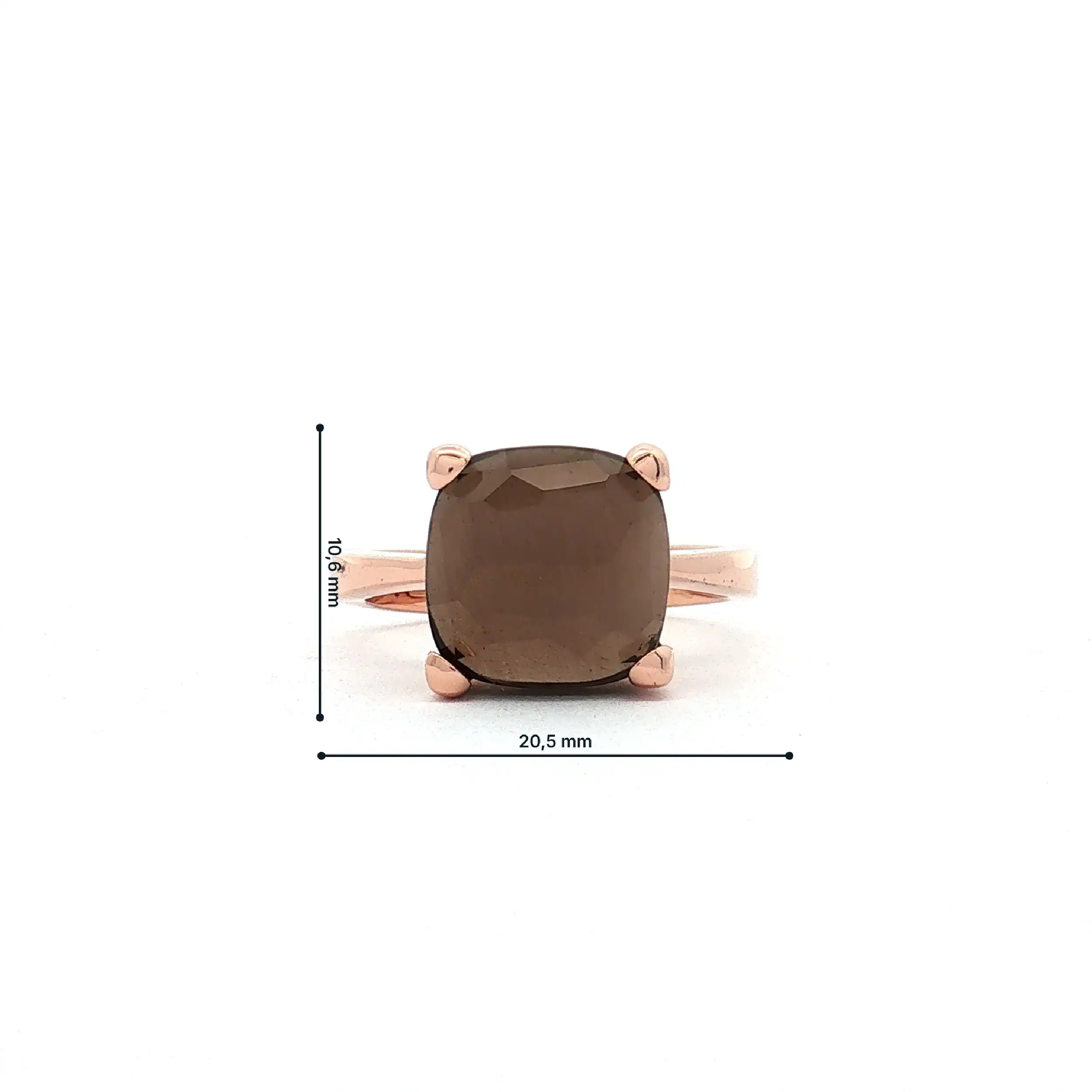Ring Rotgold mit Rauchquarz Ring Rotgold mit Rauchquarz
