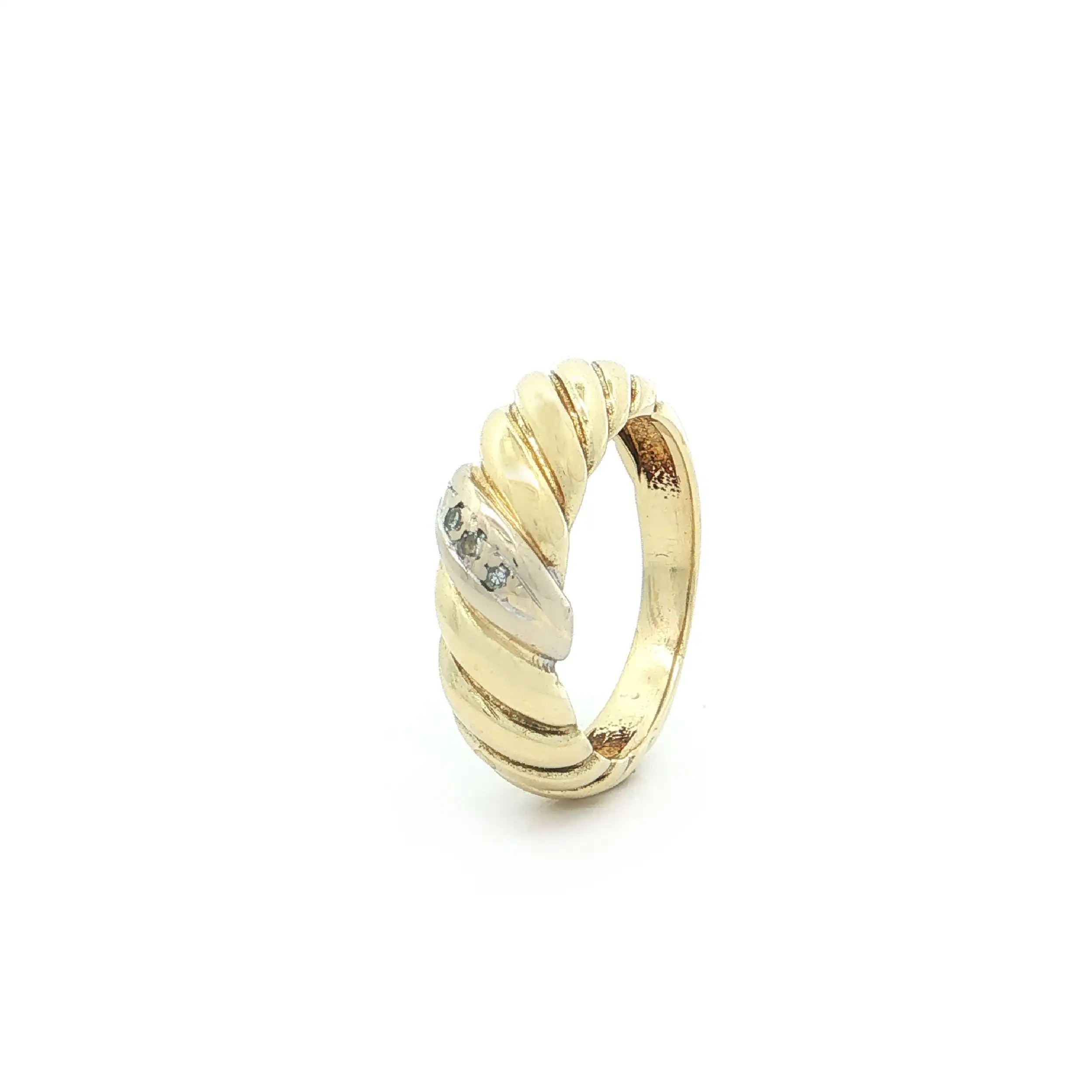 Ring Bicolor mit Diamanten