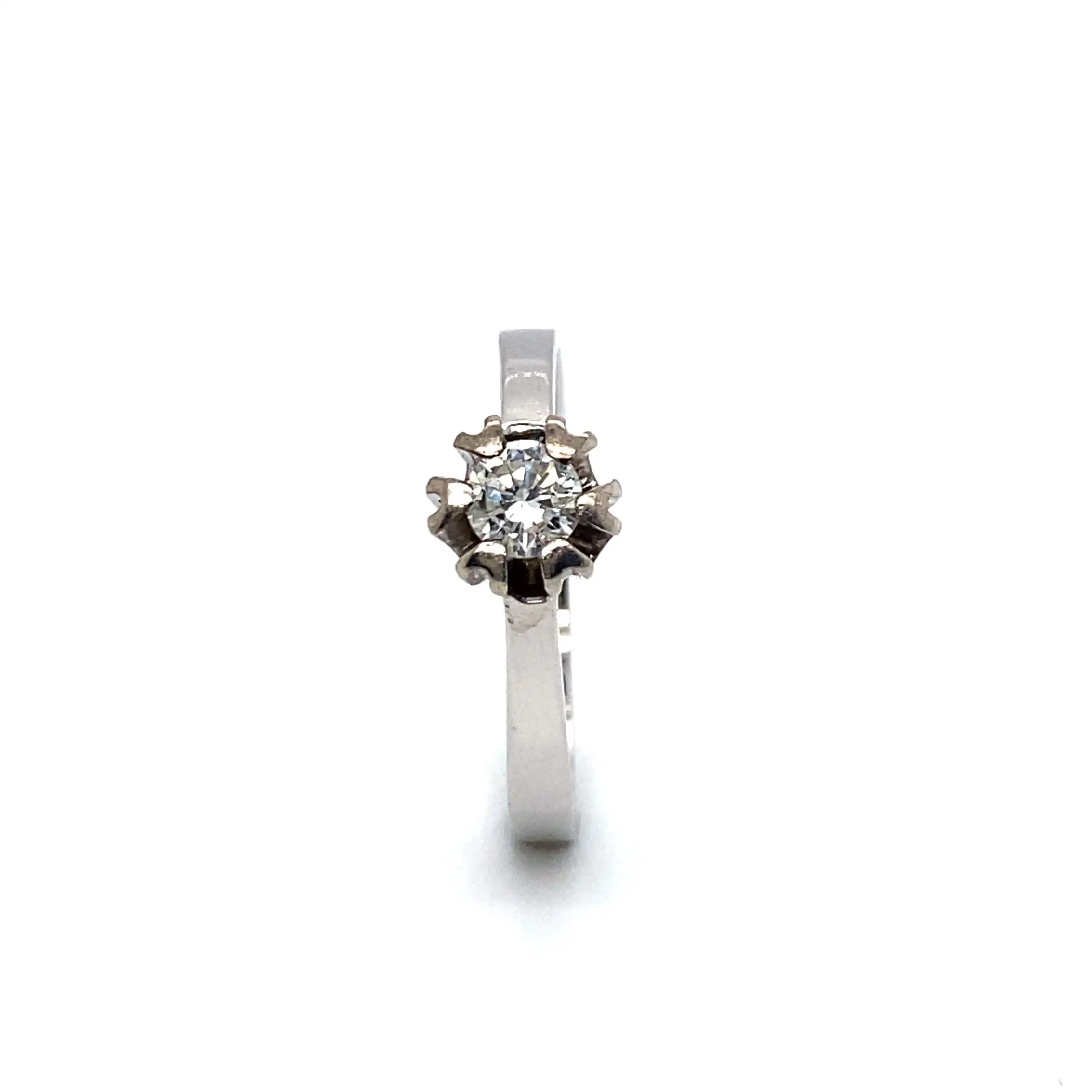 Ring Weißgold mit Solitär Brillant Ring Weißgold mit Solitär Brillant