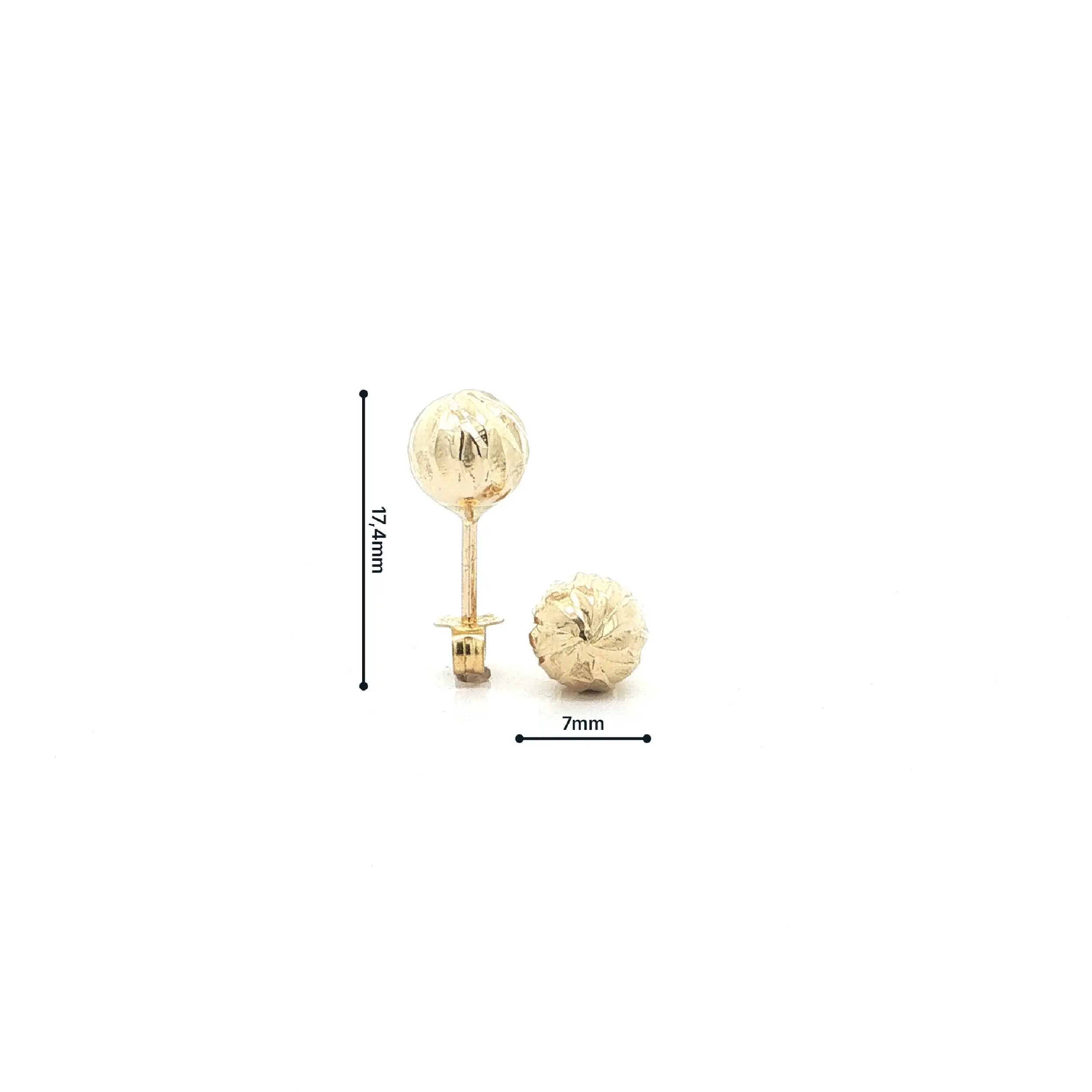 Ohrstecker Gelbgold mit Kugeln