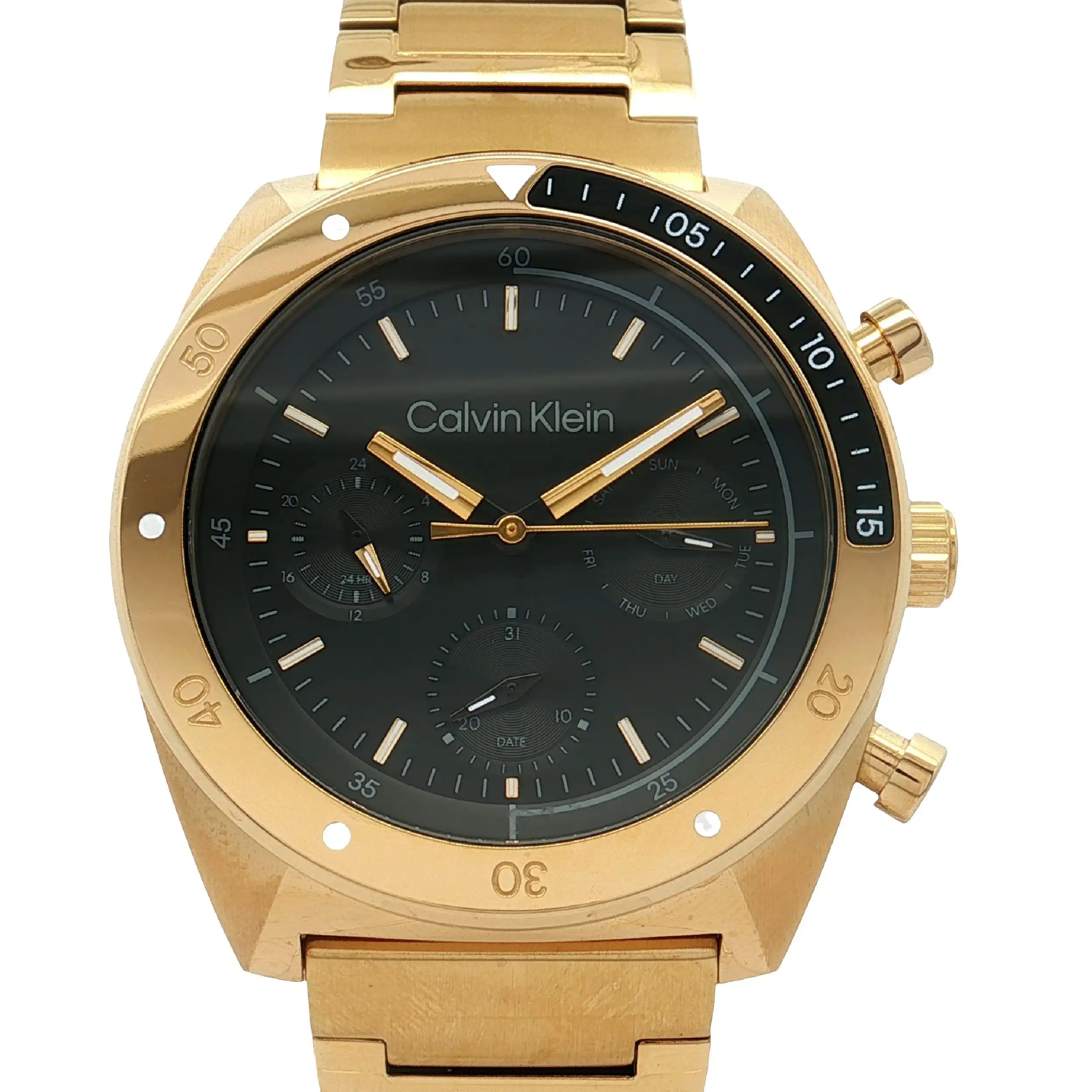 Calvin Klein Flex Chronograph vergoldet in Box mit Ersatzgliedern