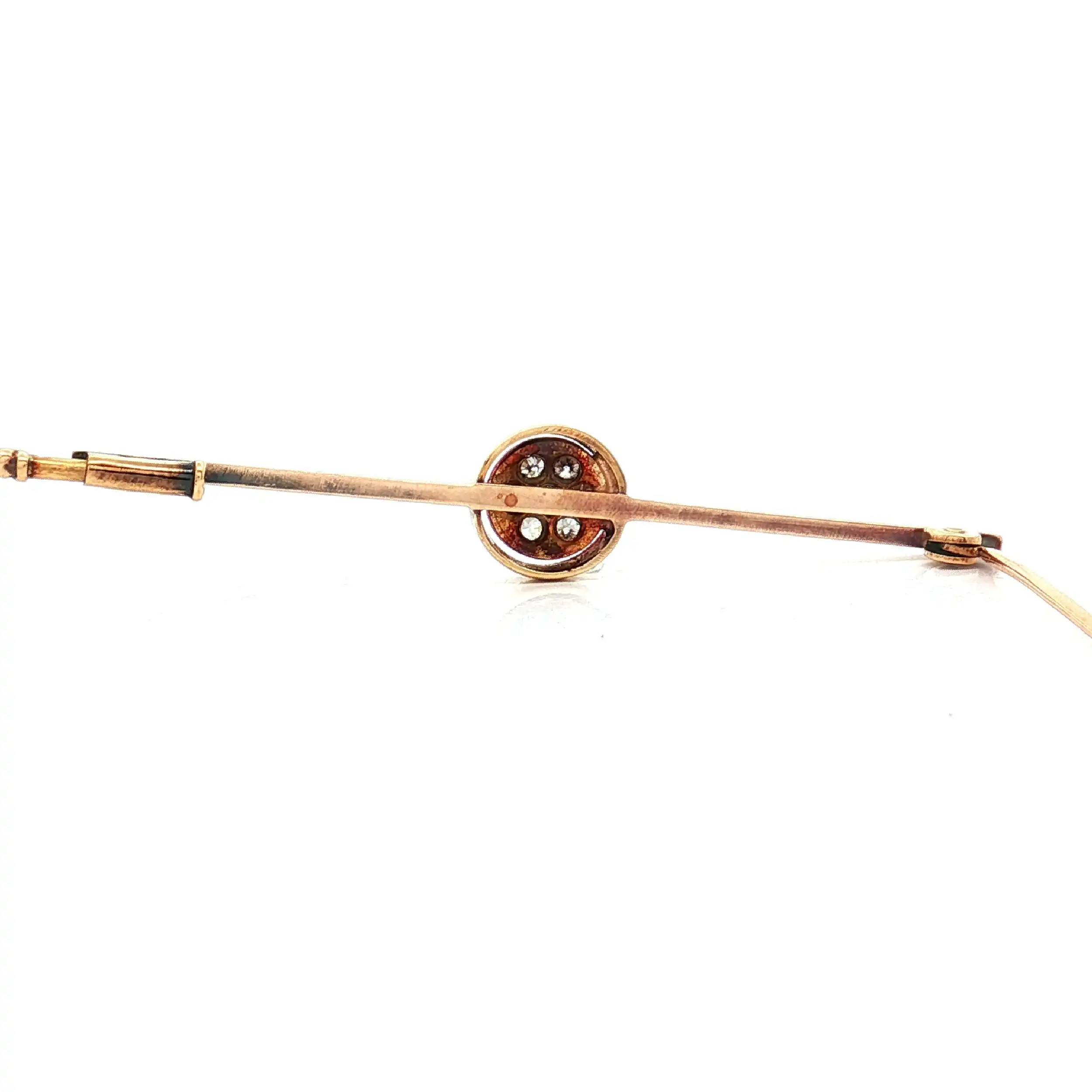 Nadel Bicolor mit Diamanten Altschliff Nadel Bicolor mit Diamanten Altschliff