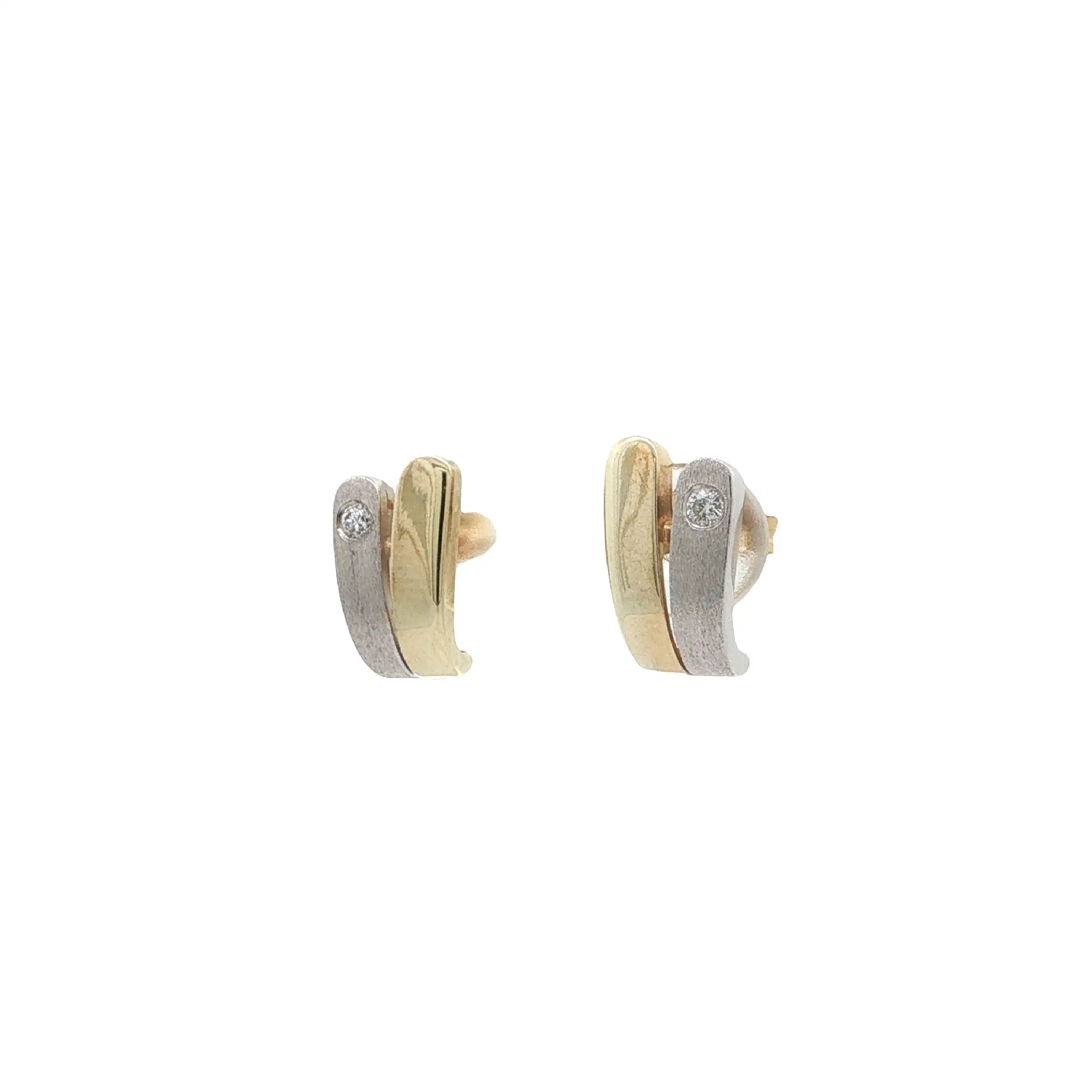 Ohrstecker Bicolor mit Zirkonia
