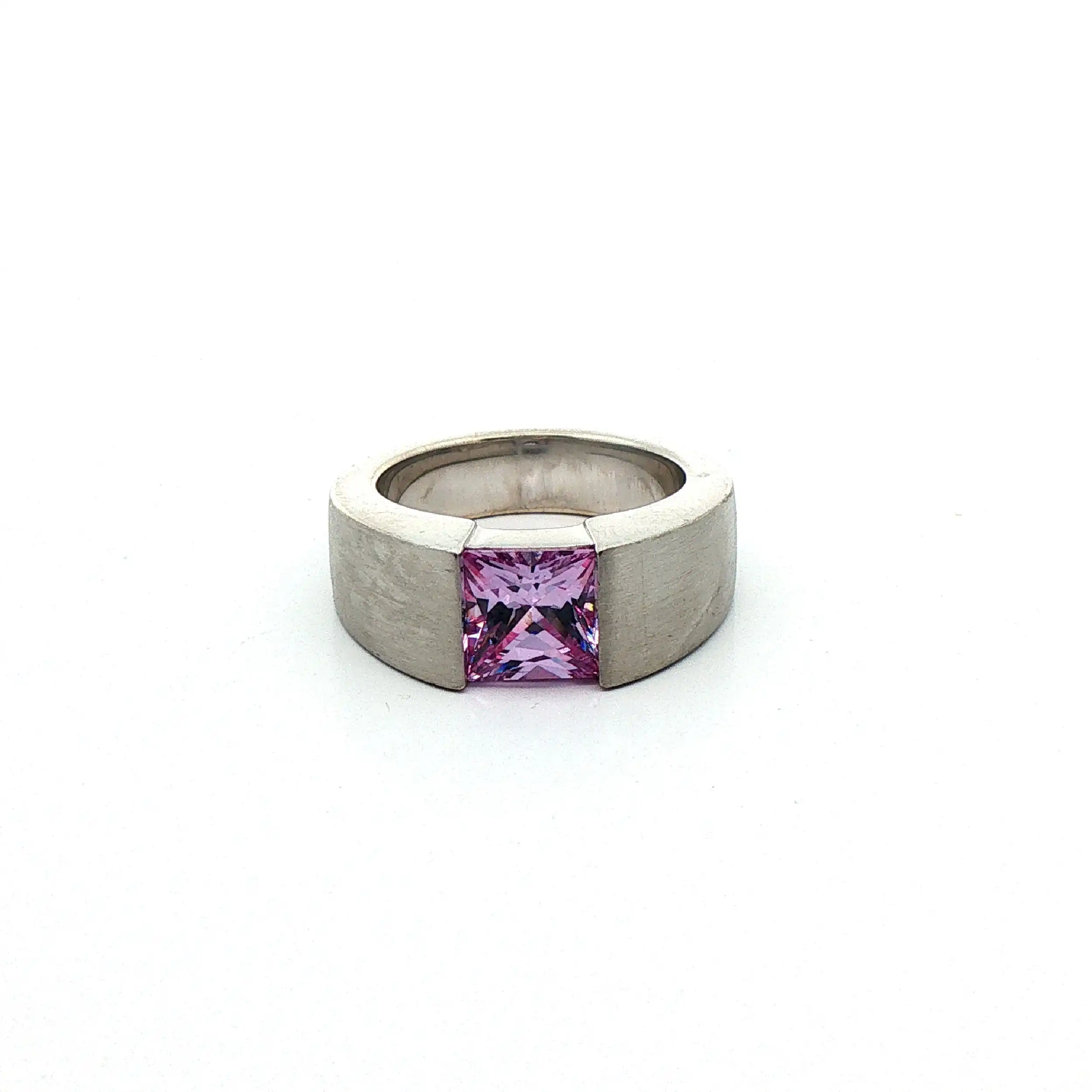 Ring Silber mit Lila Farbstein
