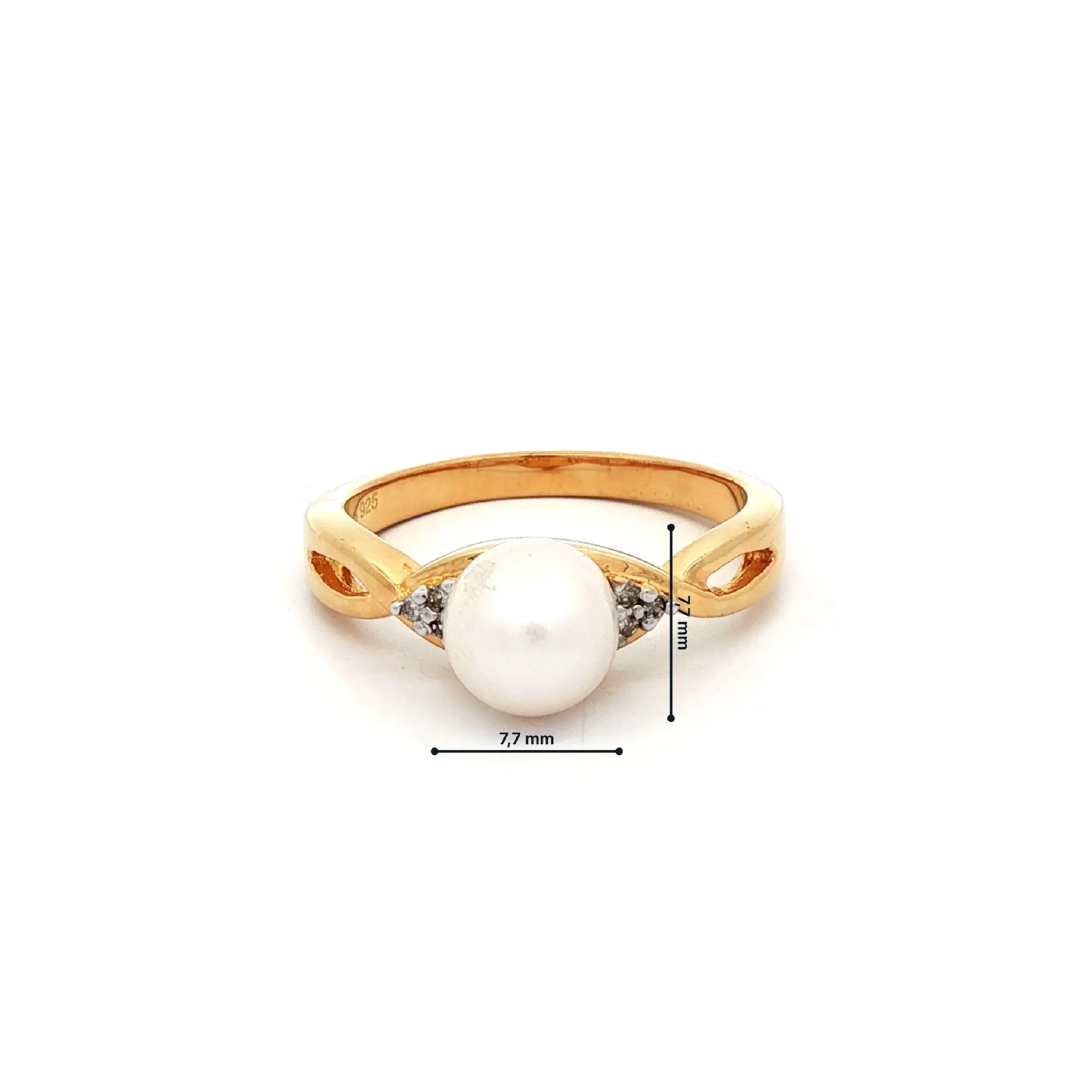 Ring Silber mit Perle und Zirkonia Ring Silber mit Perle und Zirkonia