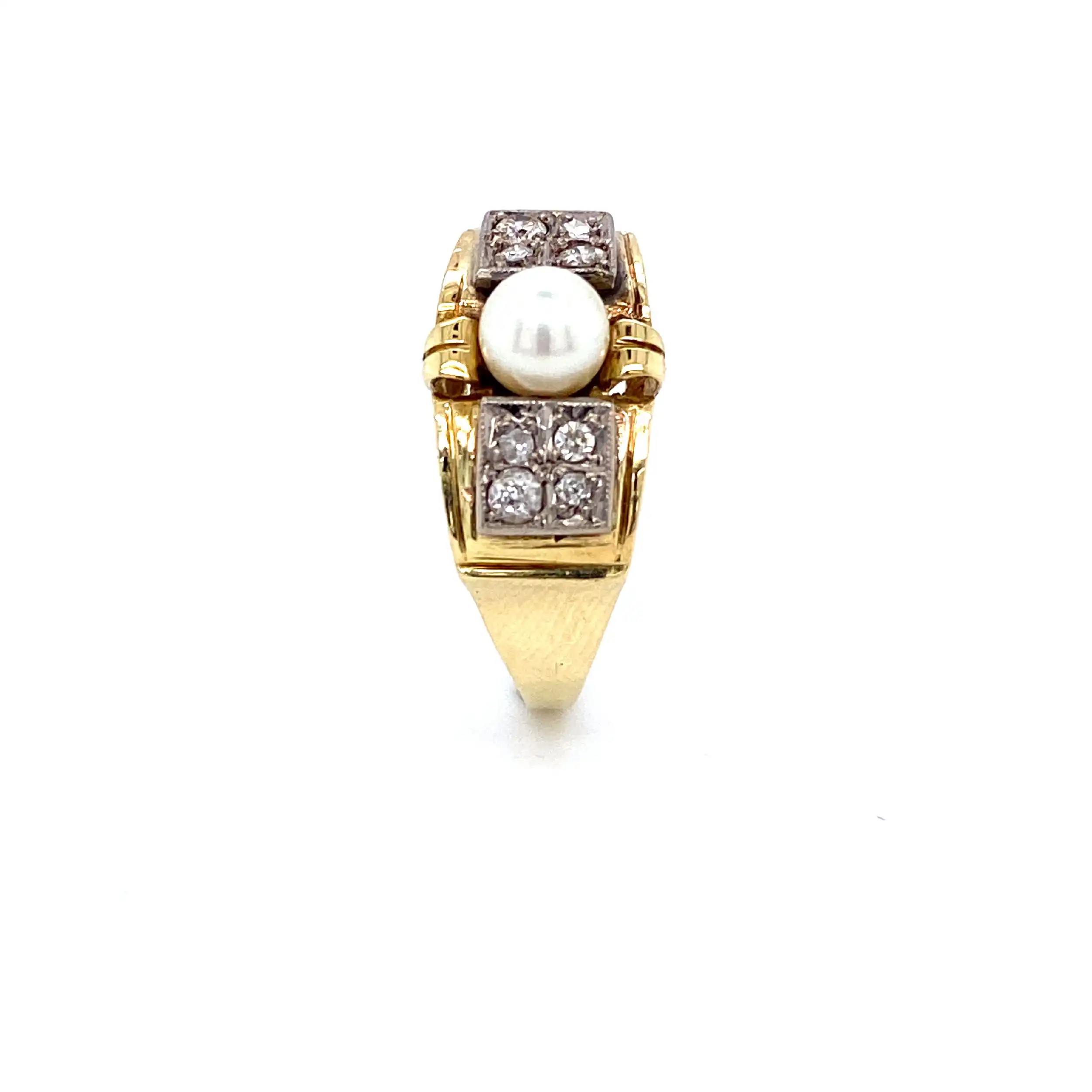Ring Gelbgold mit Perle Ring Gelbgold mit Perle
