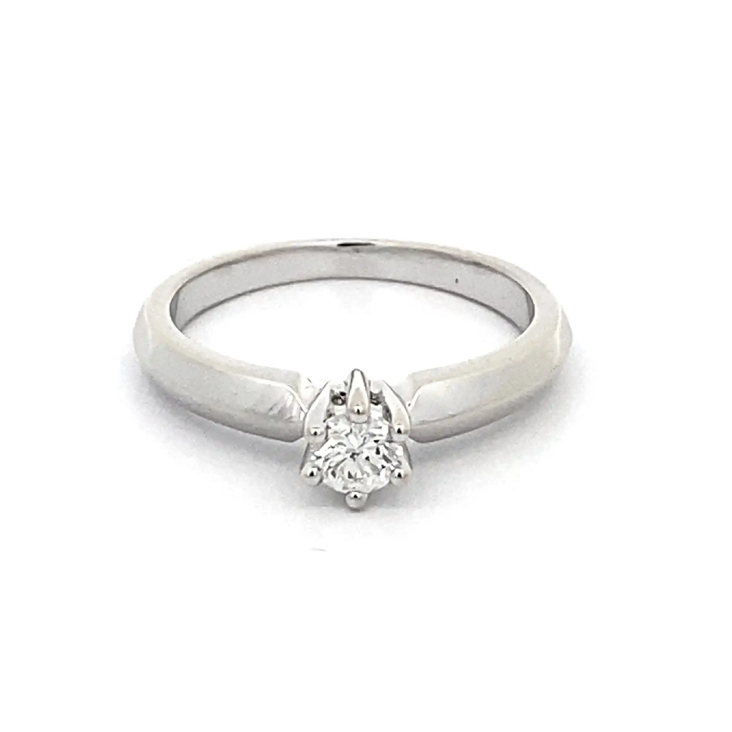 Ring Weißgold mit Brillant Ring Weißgold mit Brillant