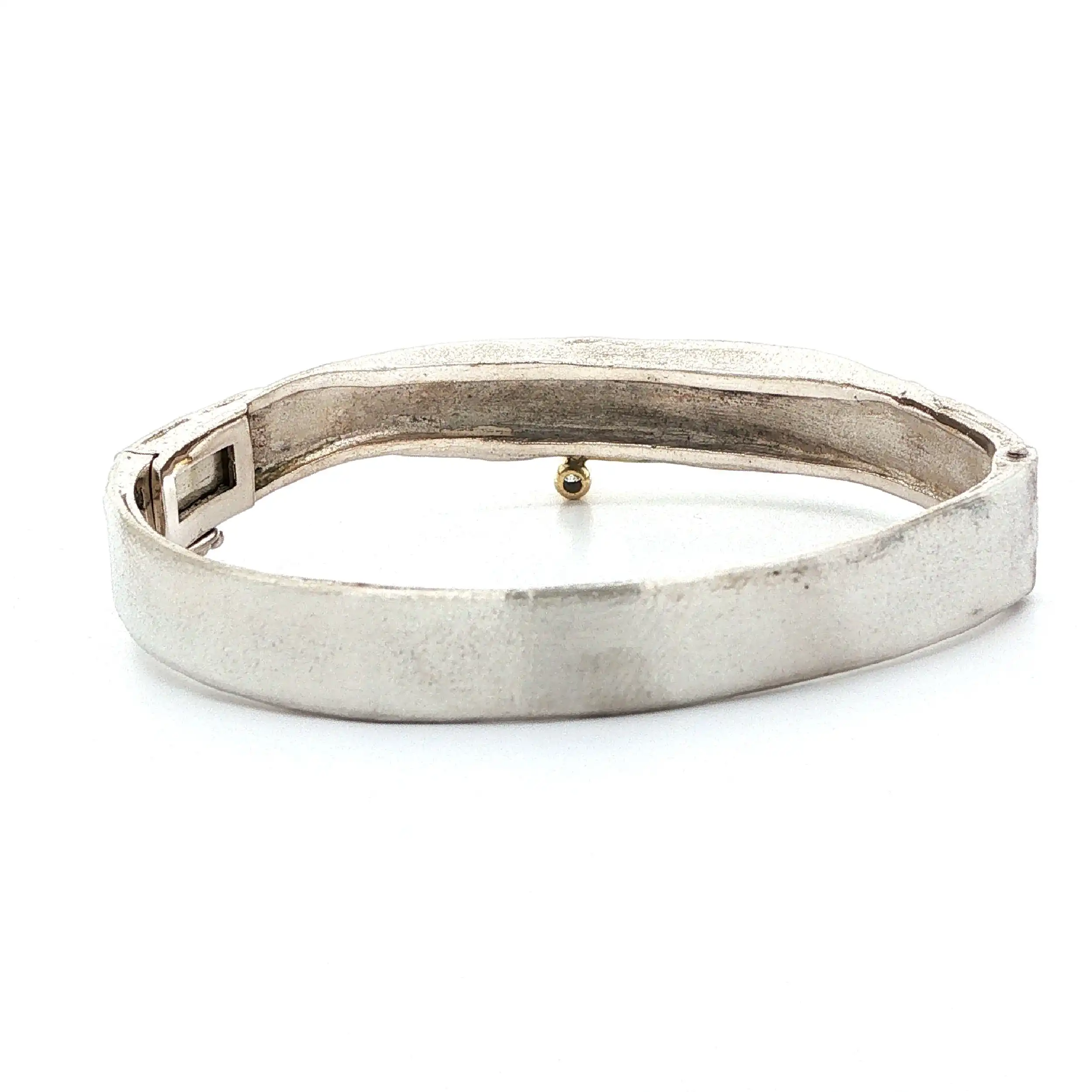 Armreif Silber mit Goldelement & Brillant