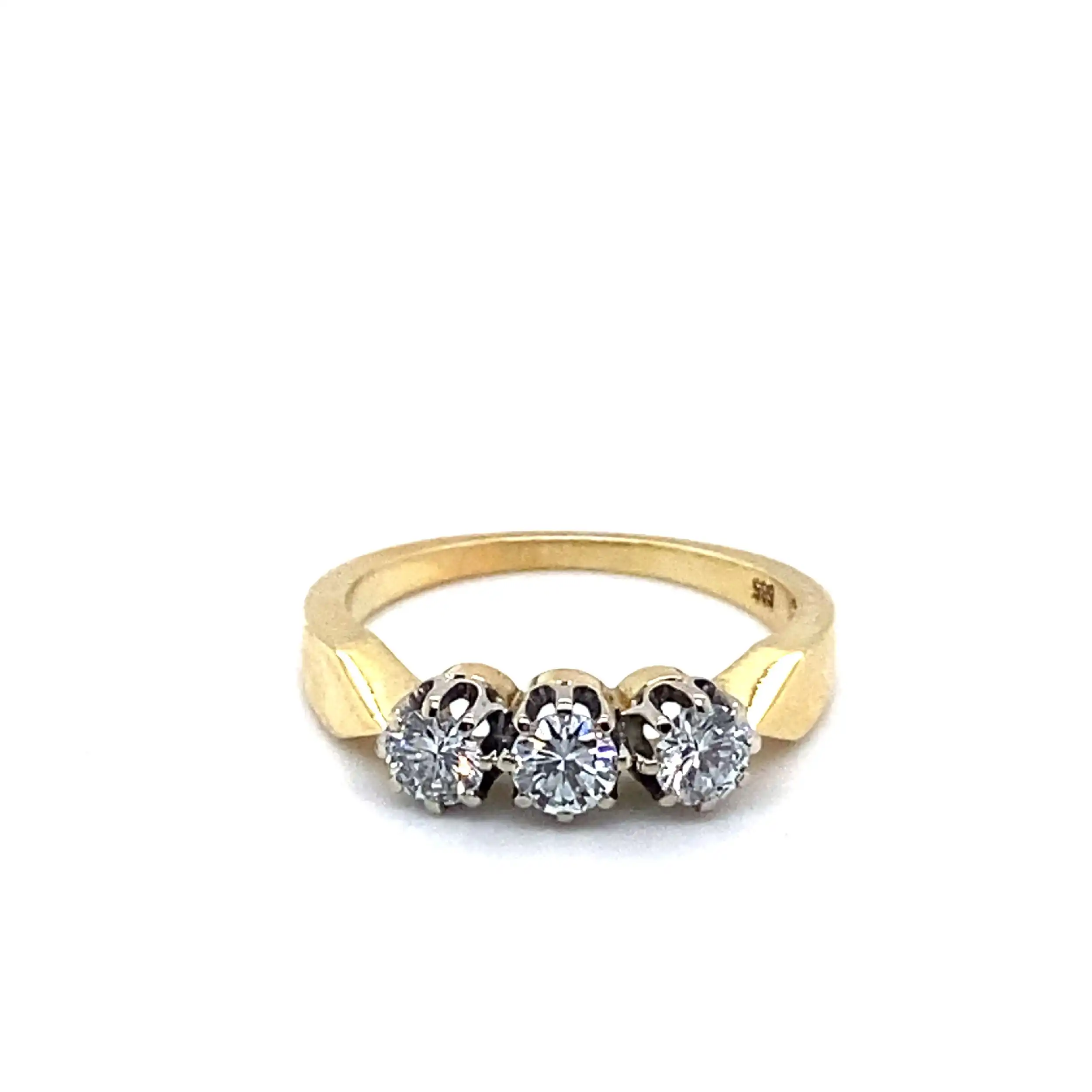Ring bicolor mit 3 Brillanten Ring bicolor mit 3 Brillanten